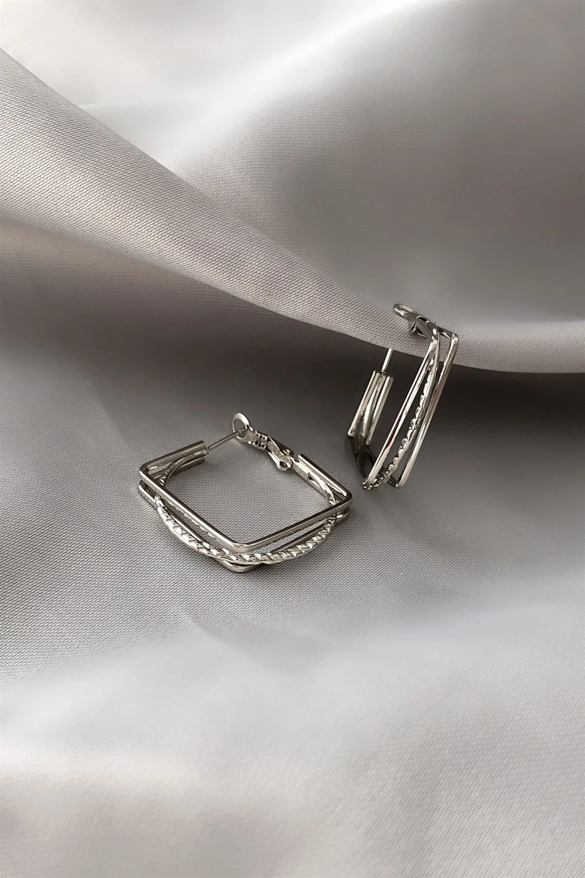 Square Çelik Küpe-PK0642S