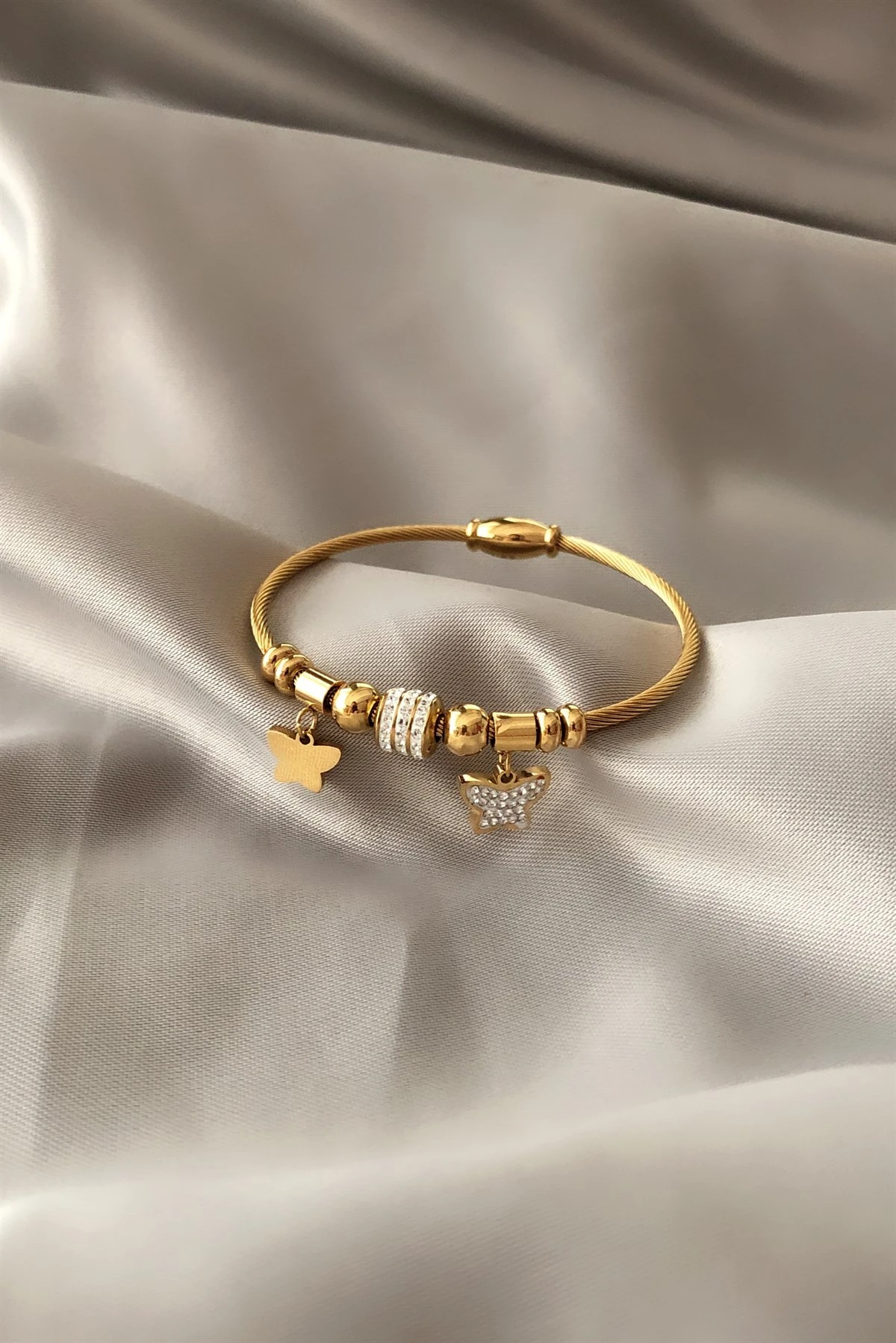 Charmlı Çelik Bİleklik