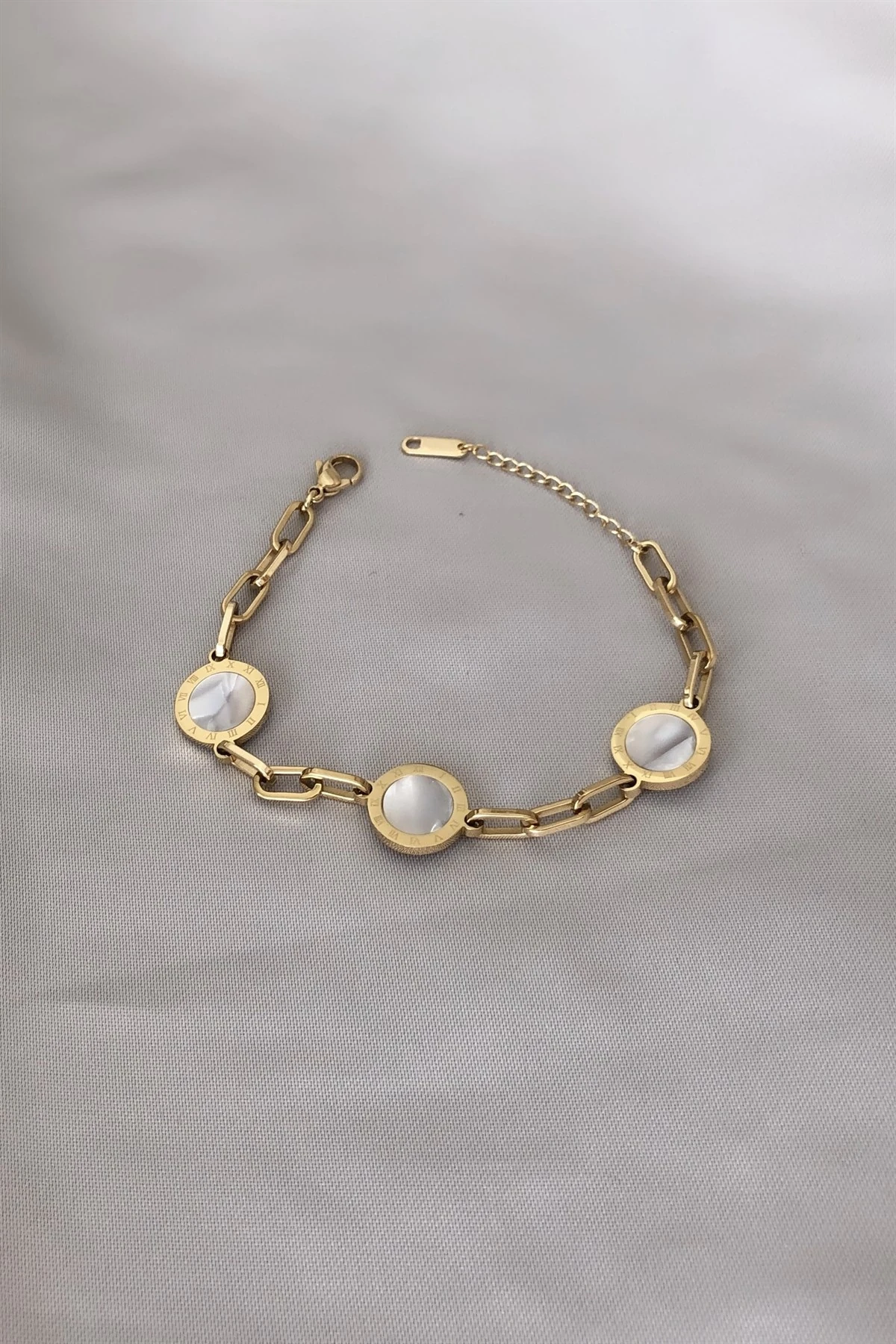 Sedefli Çelik Bileklik