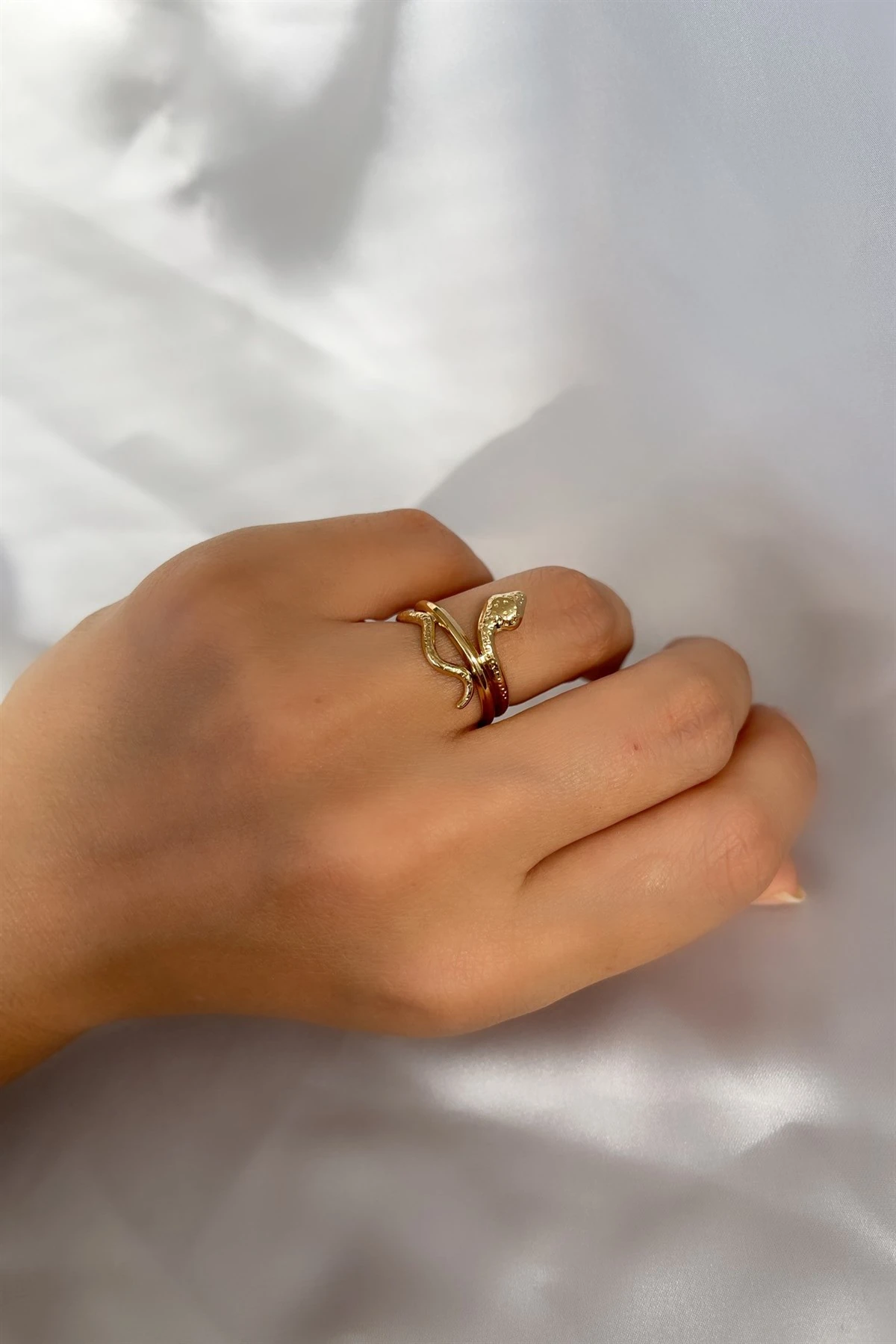 Golden Snake Çelik Yüzük