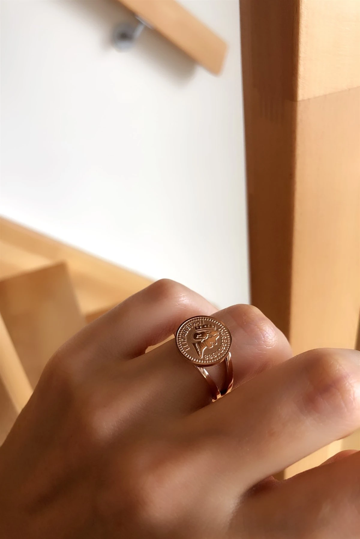 Madalyon Çelik Yüzük