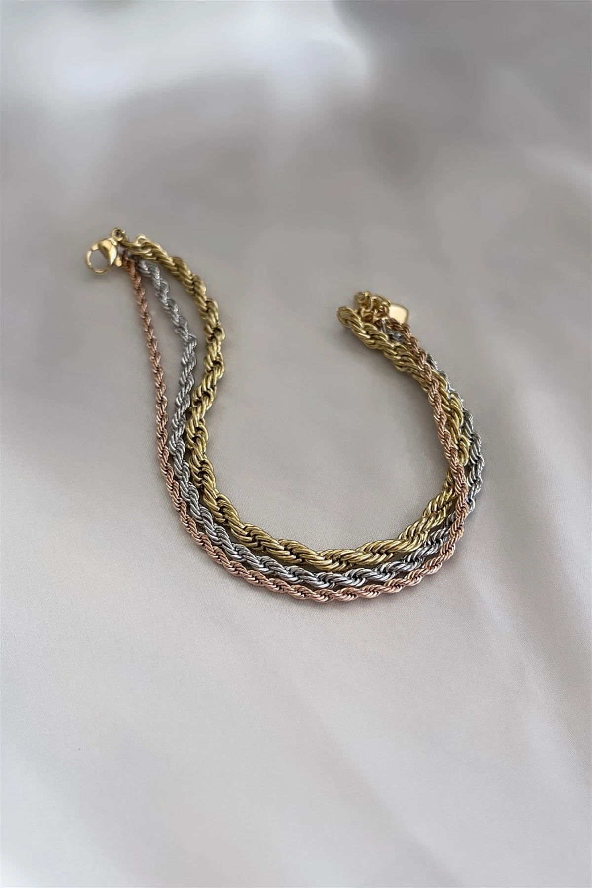 Triple Auger Çelik Bileklik