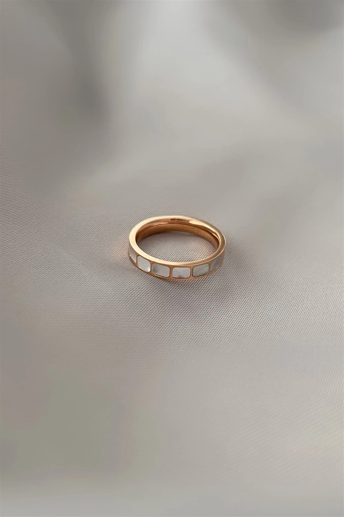 Sedefli Çelik Yüzük