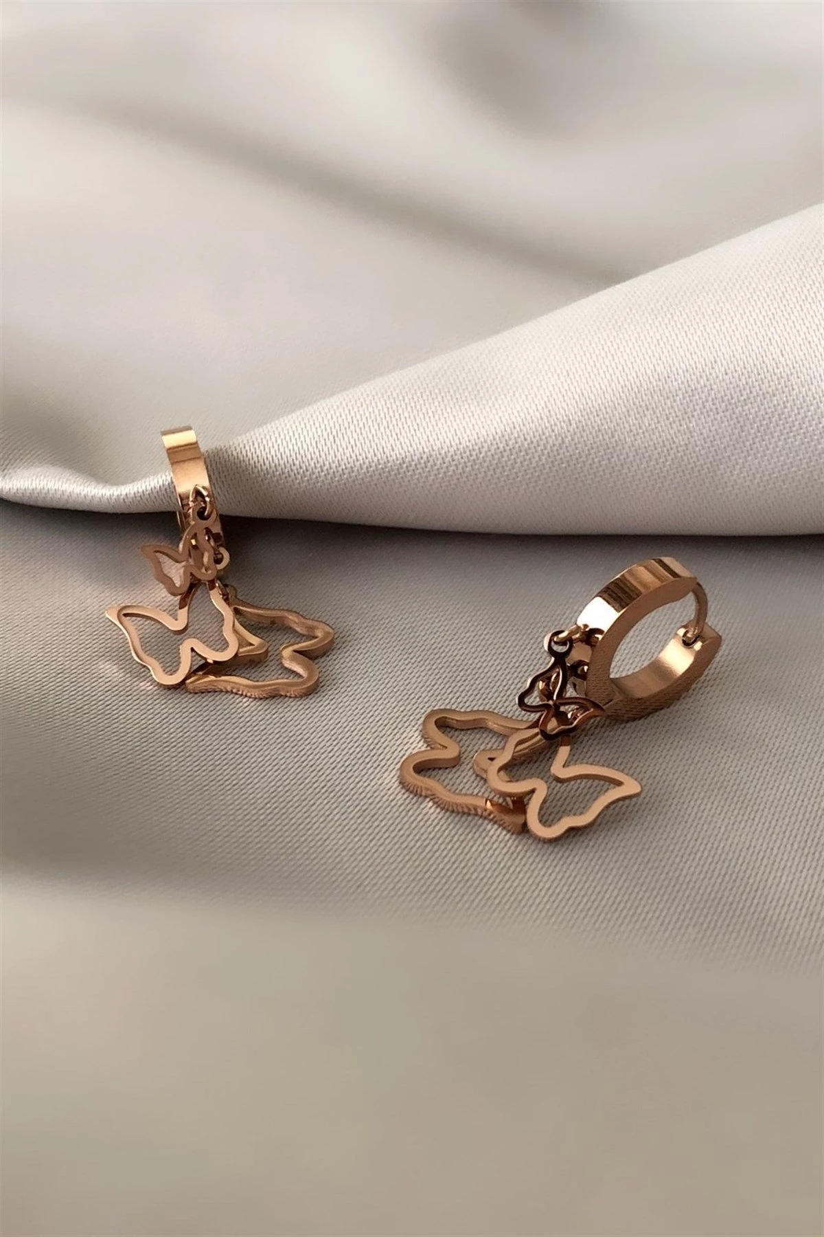 Butterfly Çelik Küpe