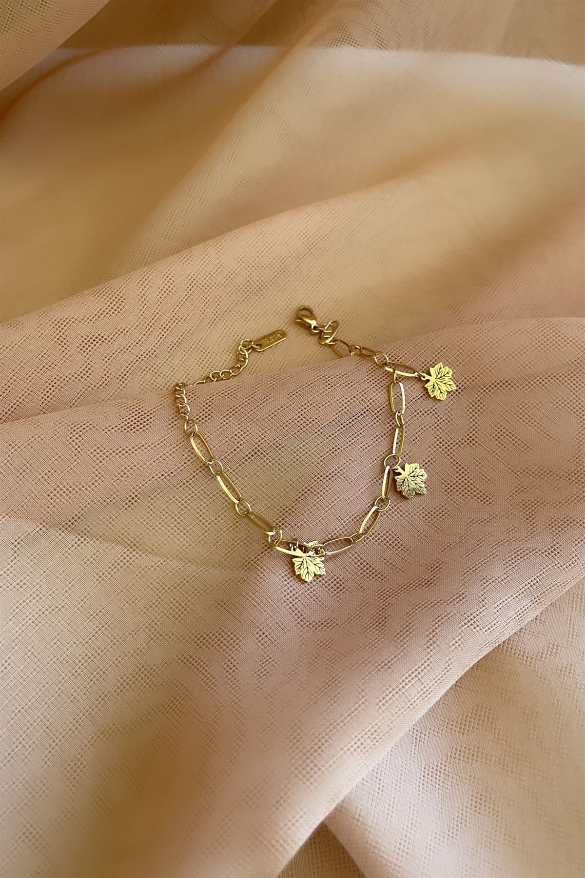 Çınar Yaprağı Çelik Bileklik