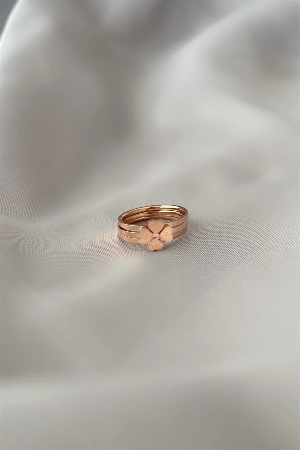 Heart Çelik Yüzük Seti