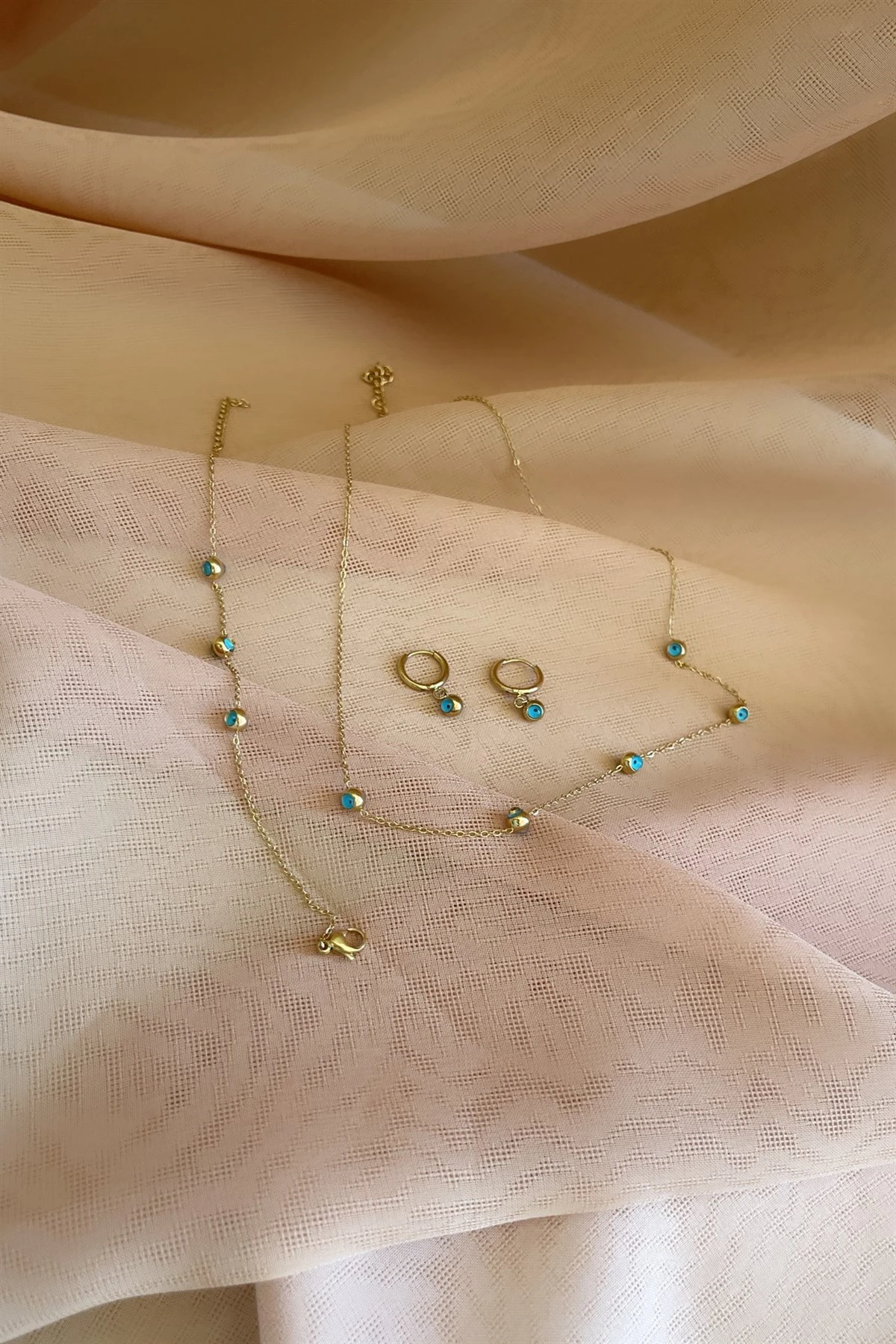 Nazar Boncuğu Çelik Set