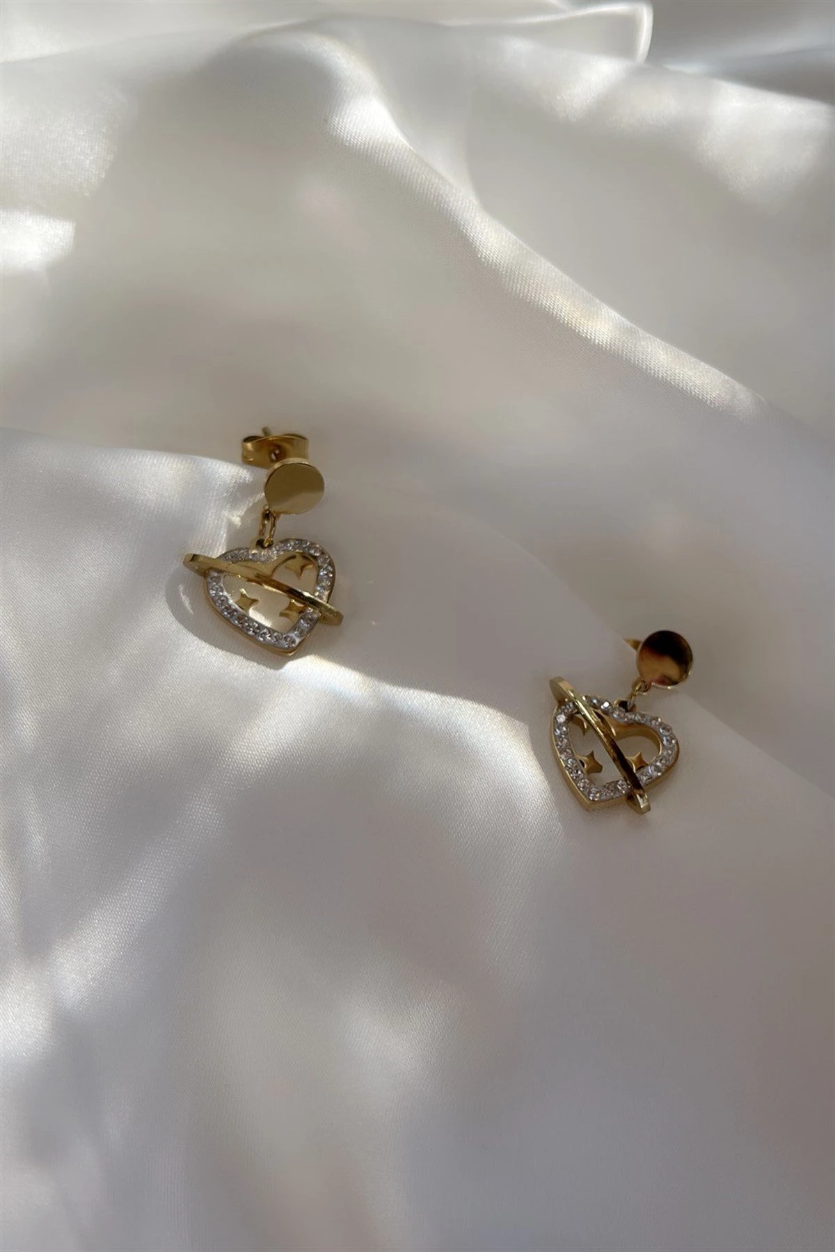 Luminous Heart Çelik Küpe