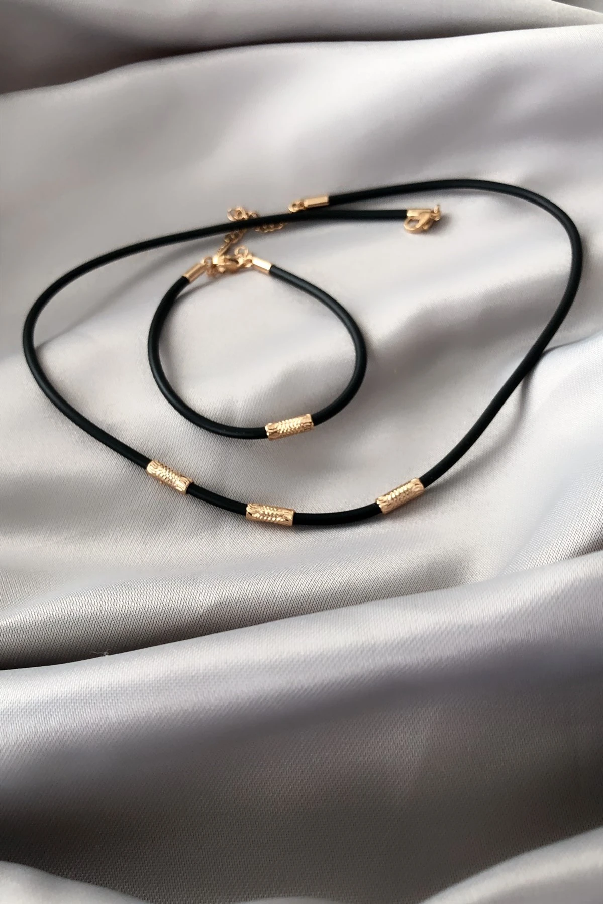 Bright Deri Özel Seri Kolye Bileklik Seti