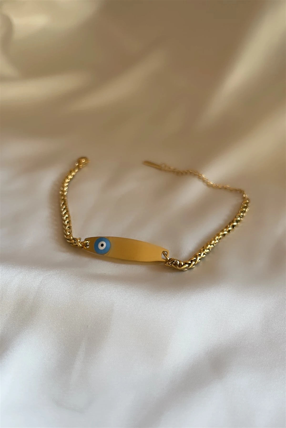 Nazar Boncuklu Çelik Bileklik