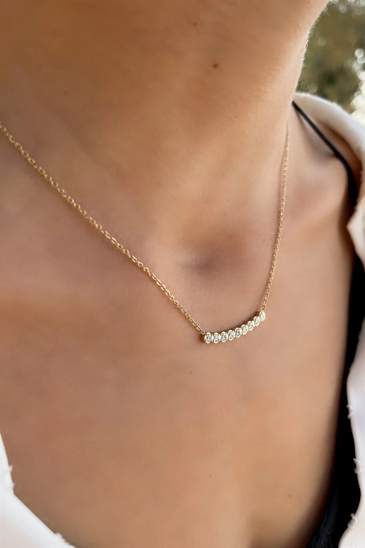 Row Stones Çelik Kolye