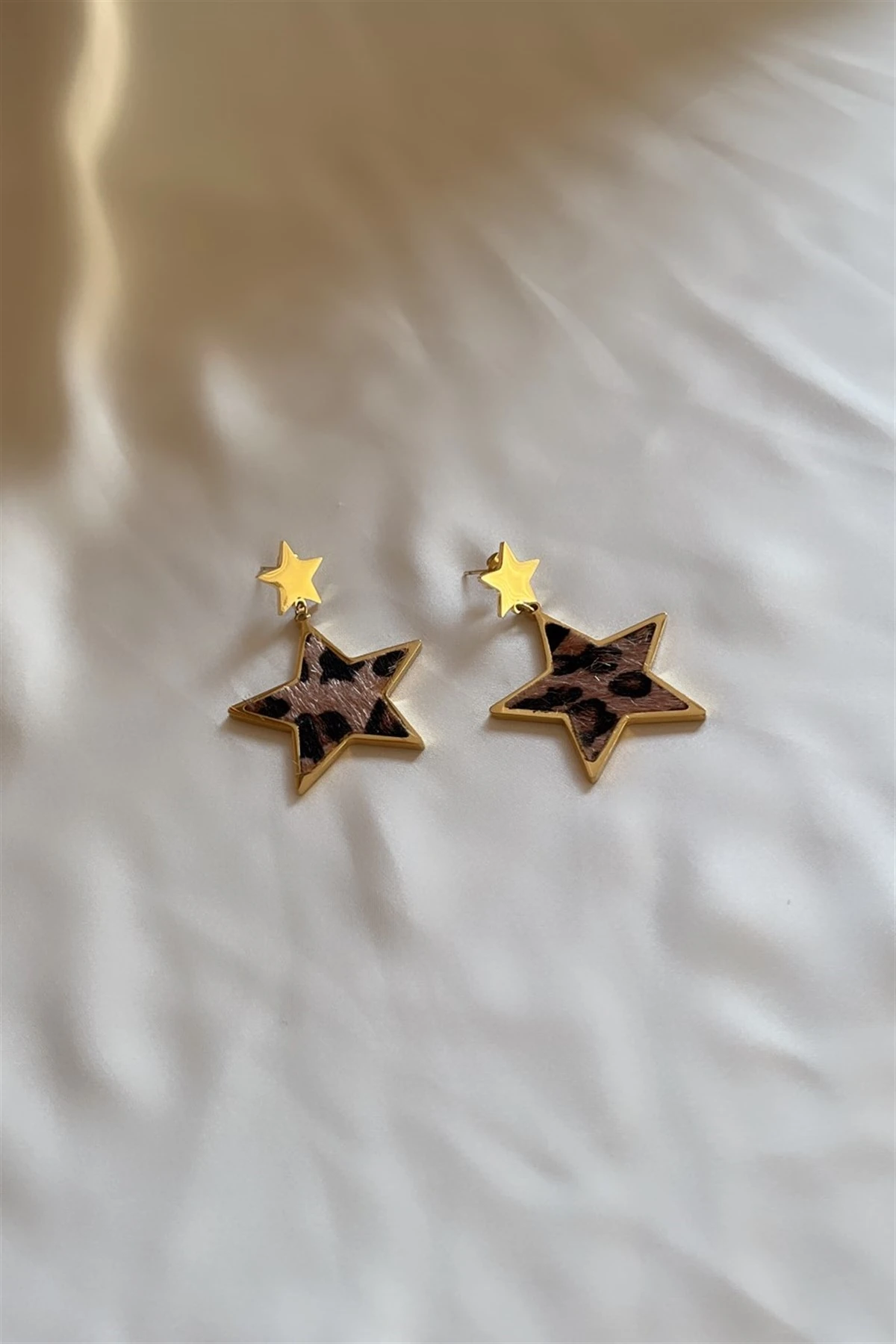 Leopard Çelik Küpe