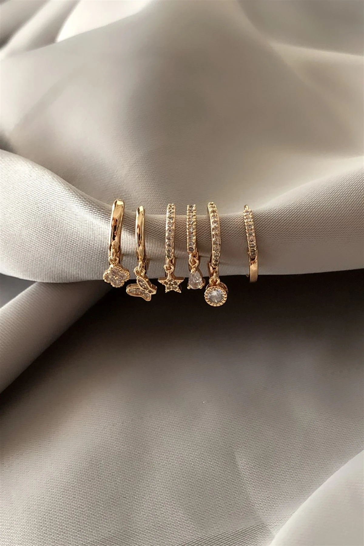 Zirkon Taş Özel Seri Küpe Seti-PK4967Z