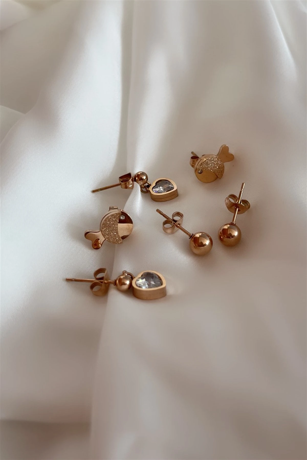 Ocean Çelik Küpe Seti