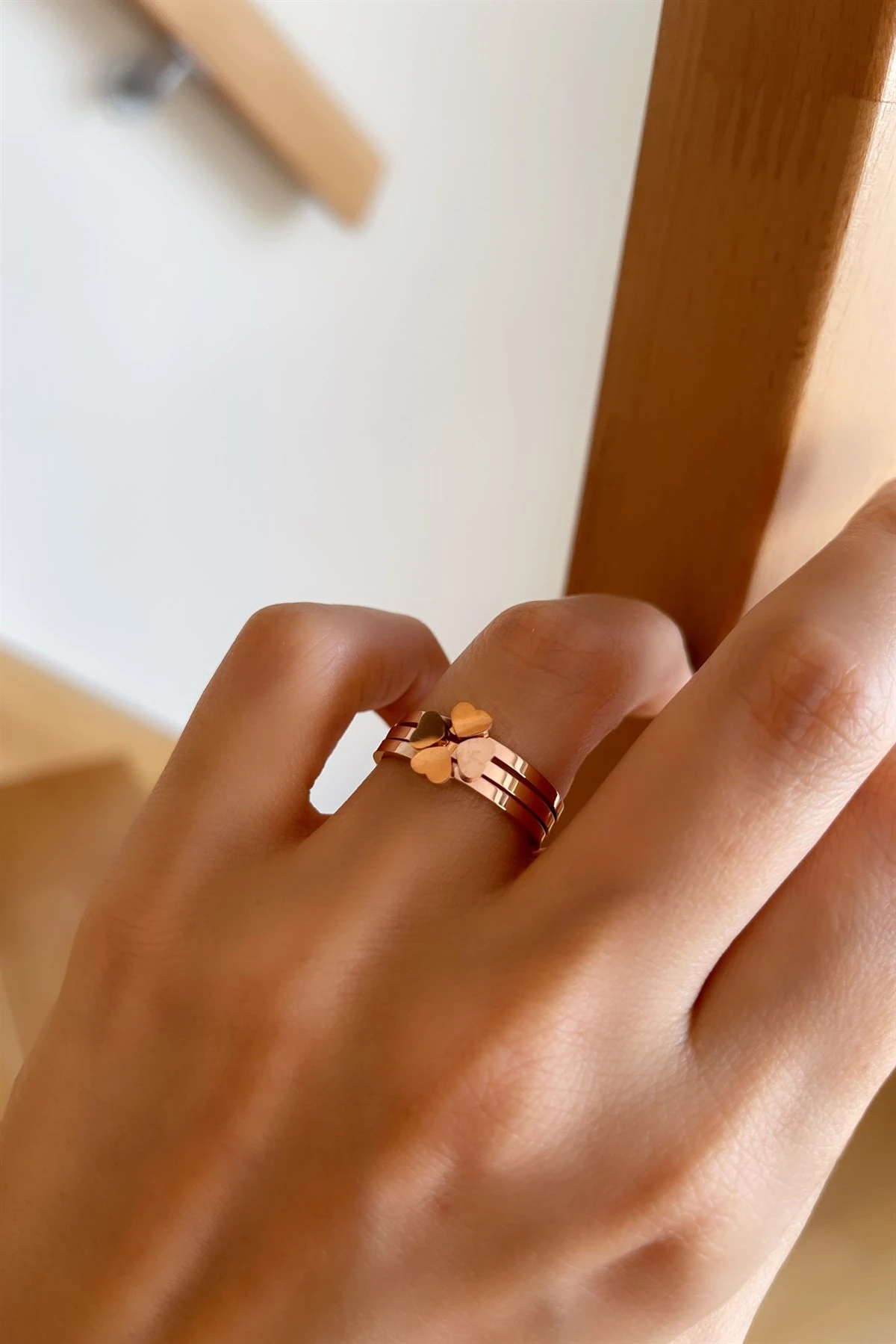 Heart Çelik Yüzük Seti