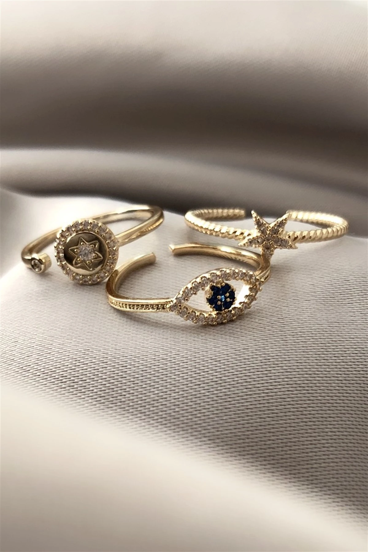 Eye Üçlü Özel Seri Yüzük Seti