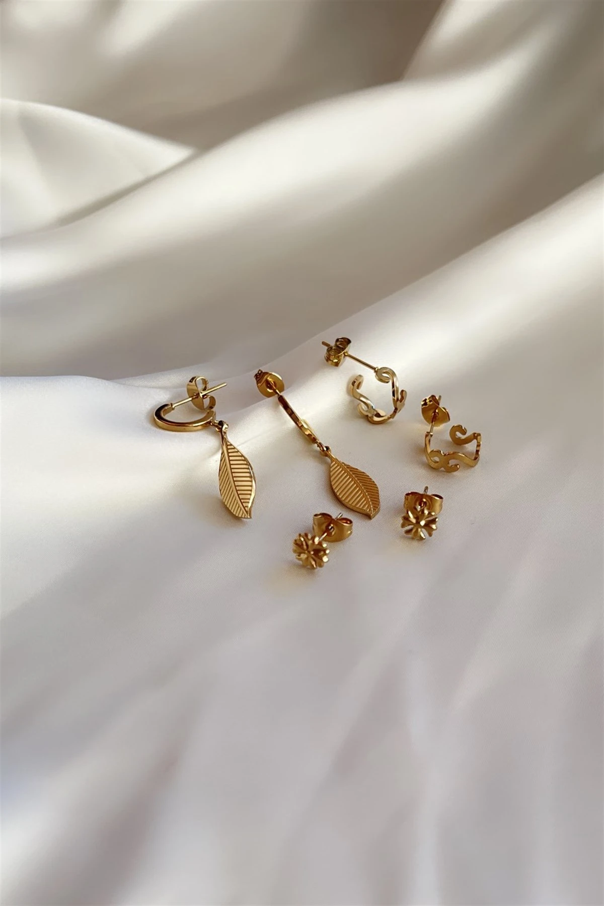 Nature Çelik Küpe Seti