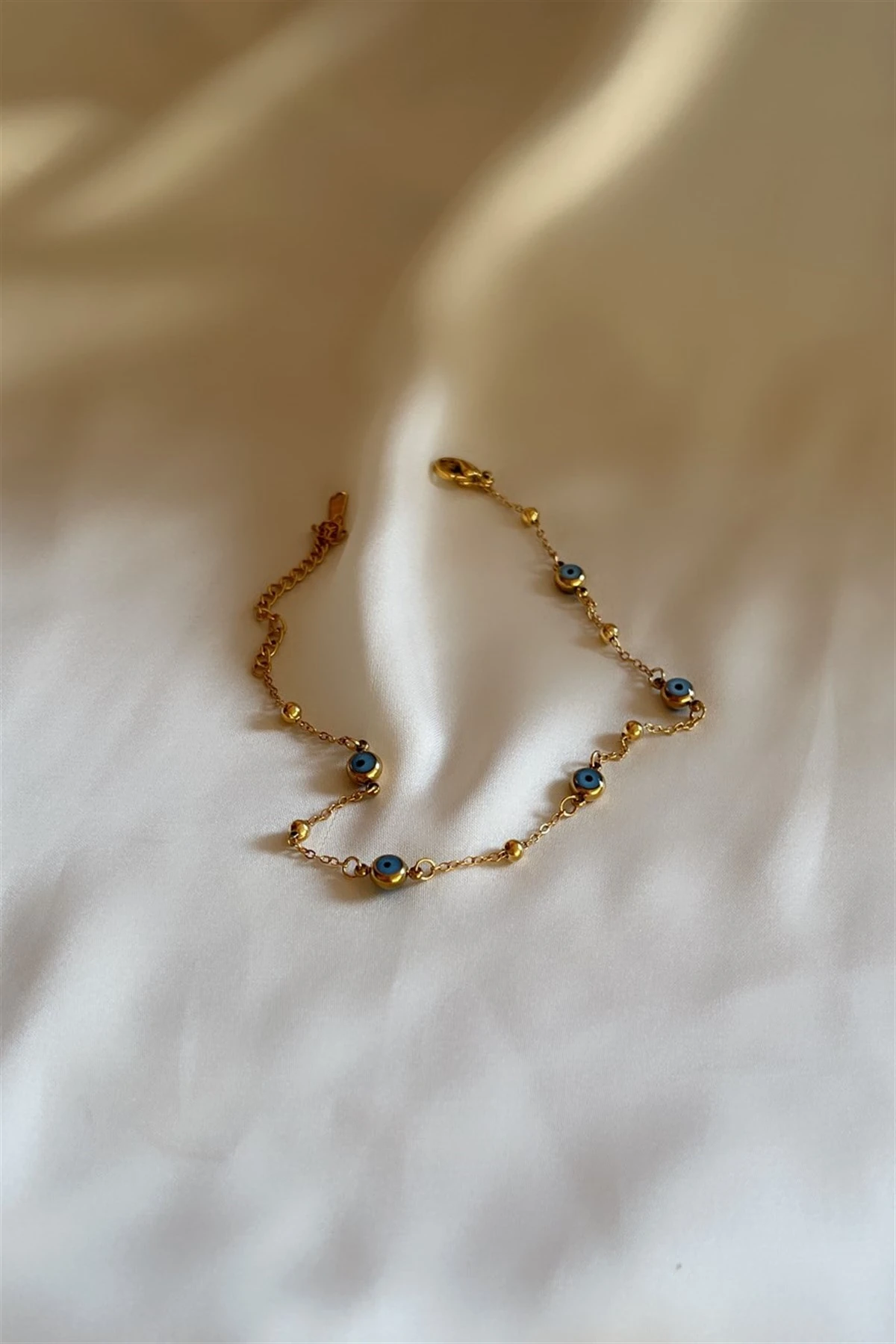 Nazar Boncuklu Çelik Bileklik