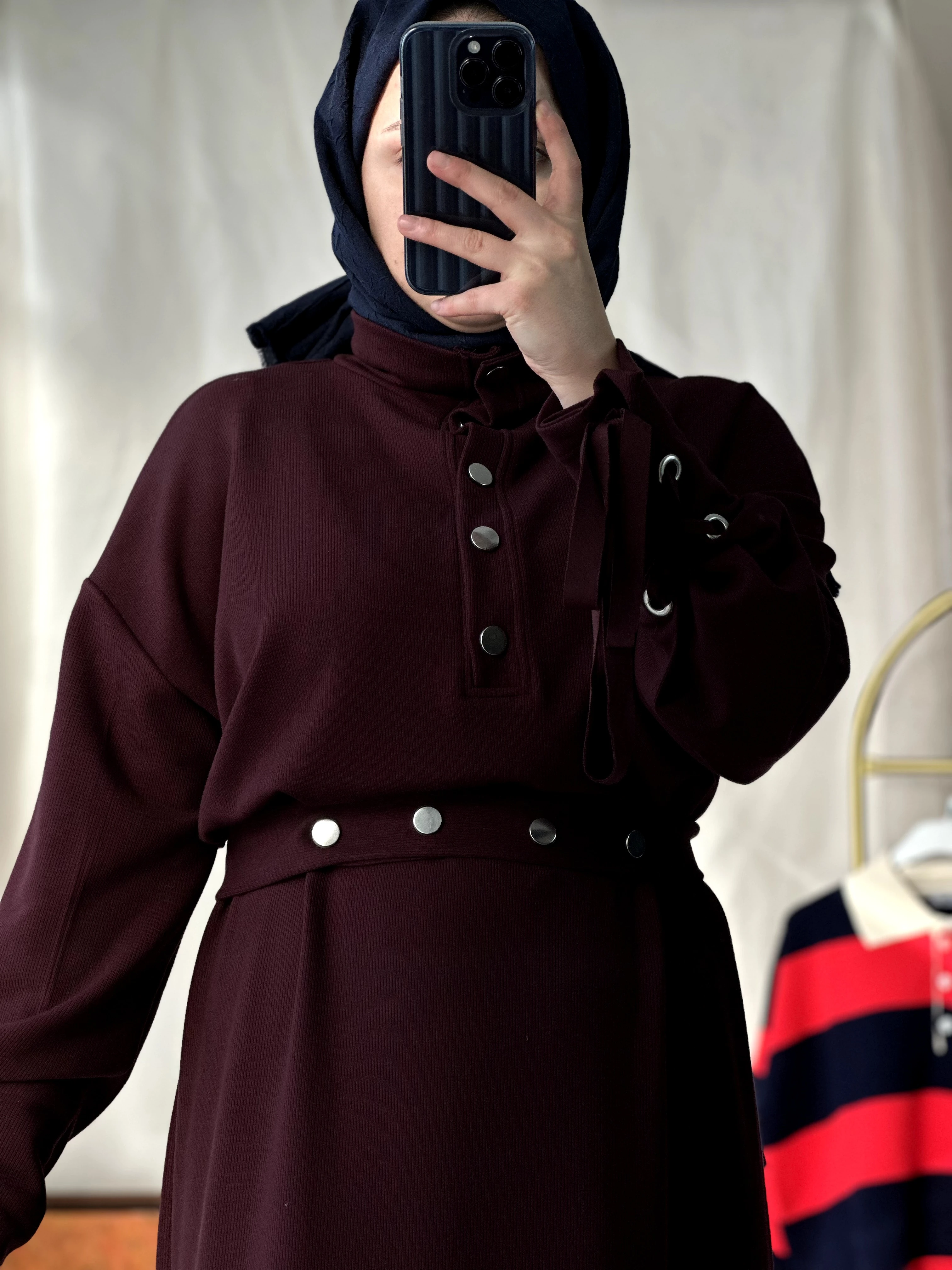 Kolu Bağlamalı Uzun Elbise