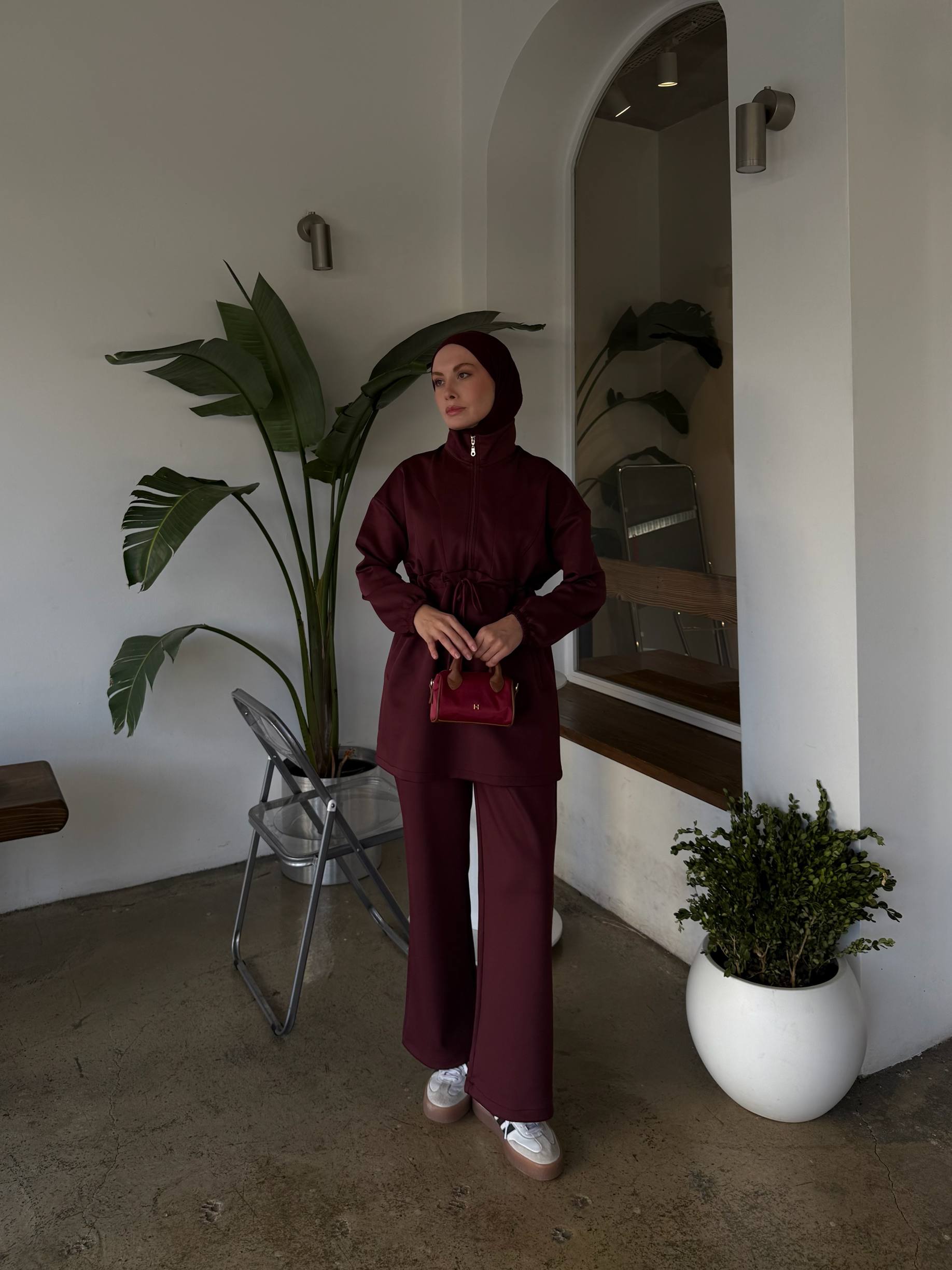 Yıldız Skuba Ceket Pantolon Takım - Bordo