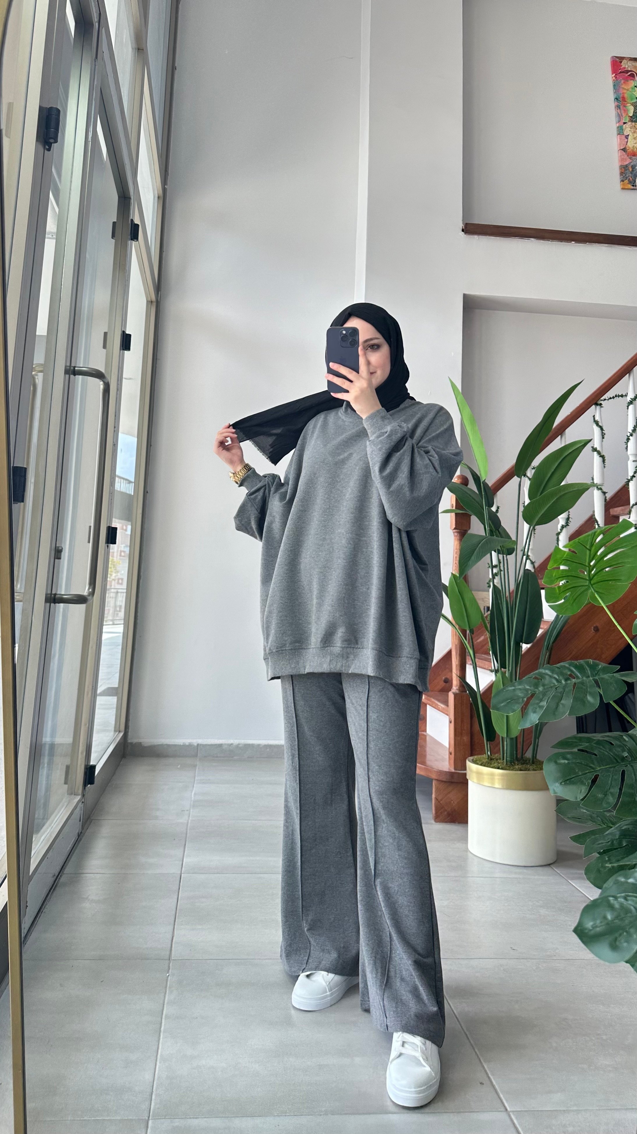 sweat pants suit - Grey