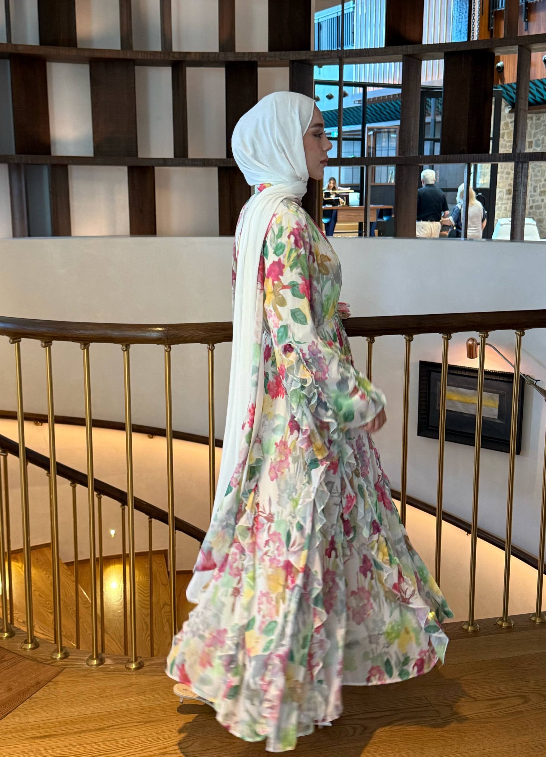 Flora Şifon Elbise