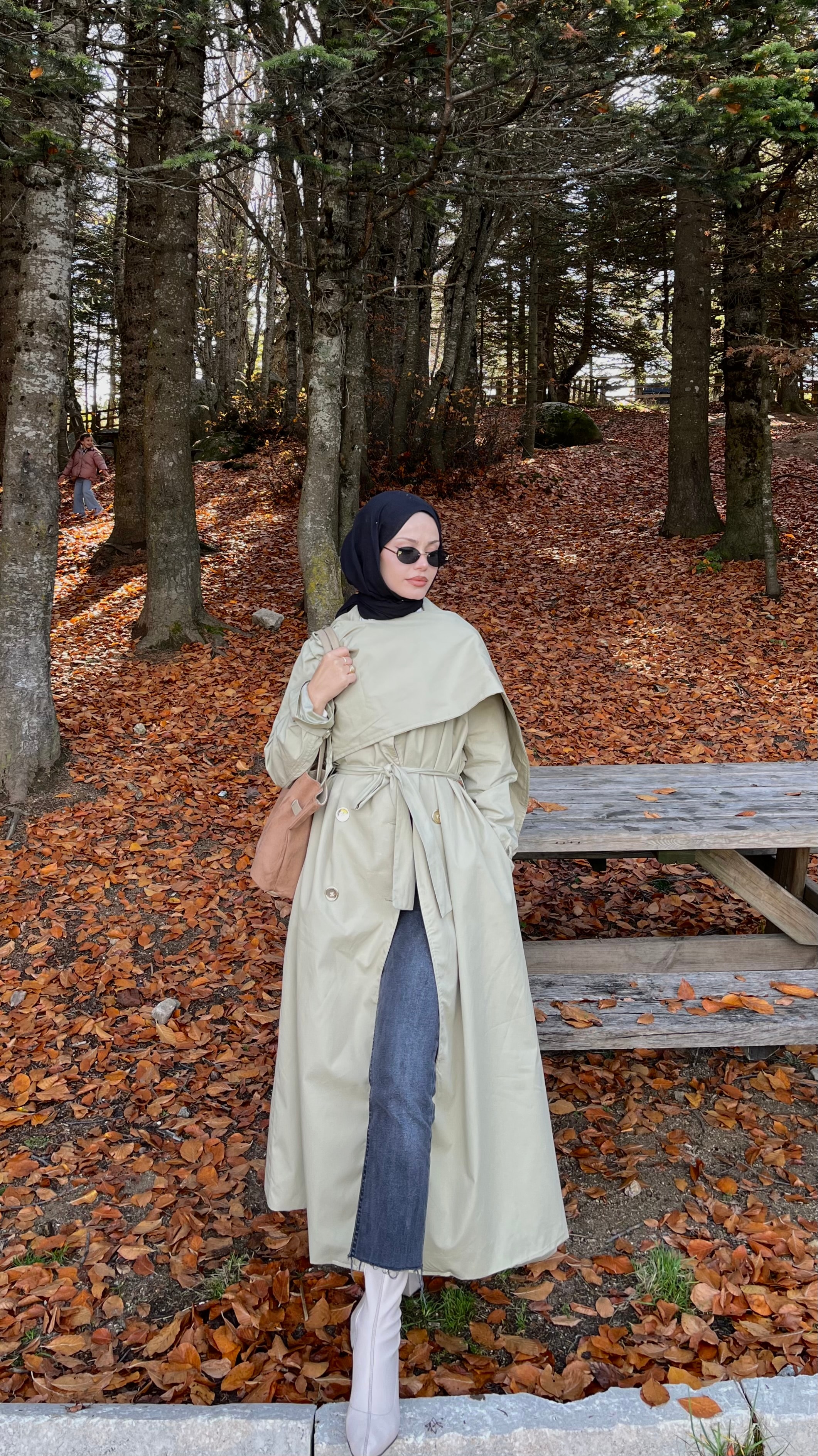 Atkılı Uzun Trençkot