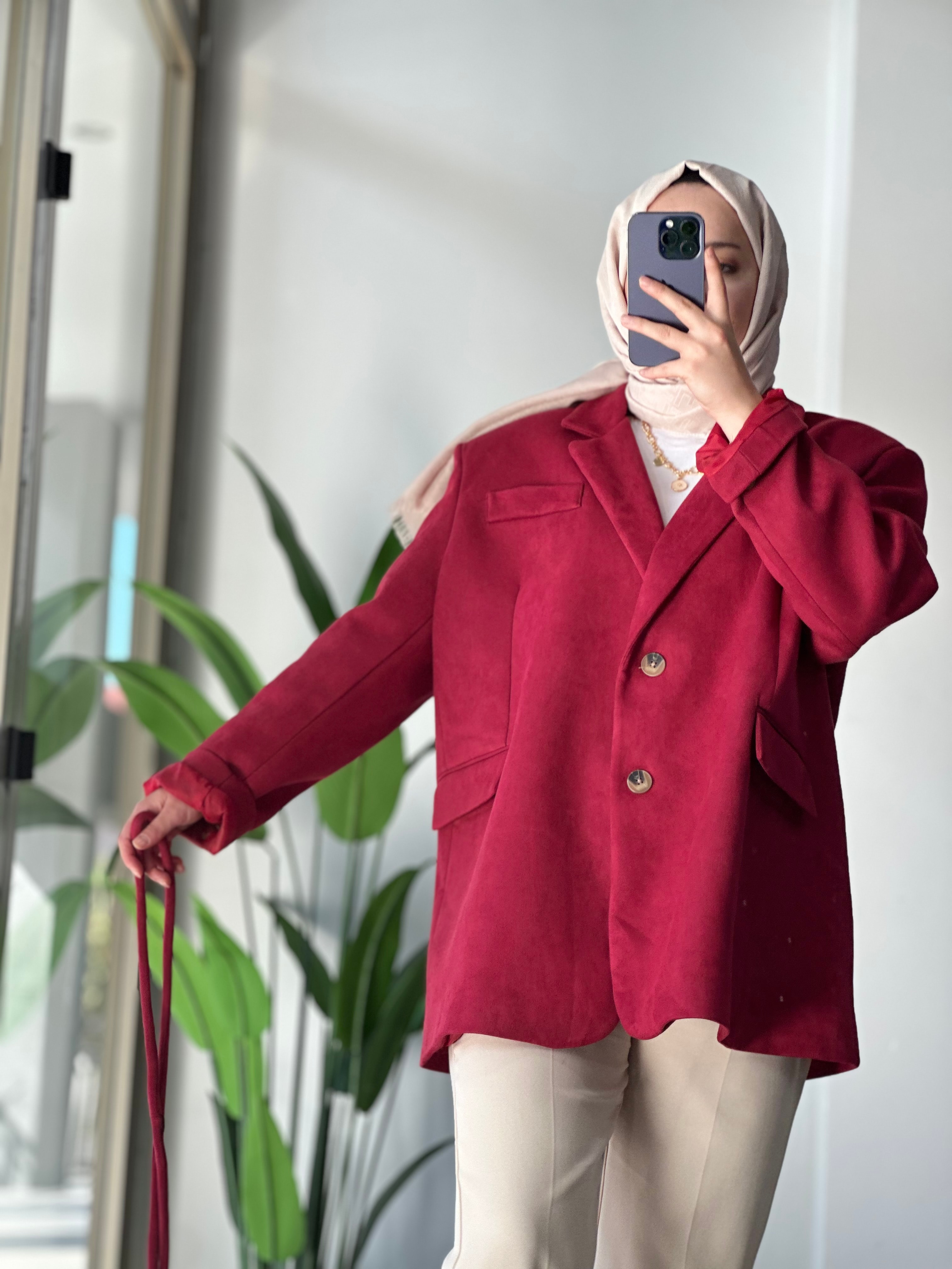Süet Blazer Ceket