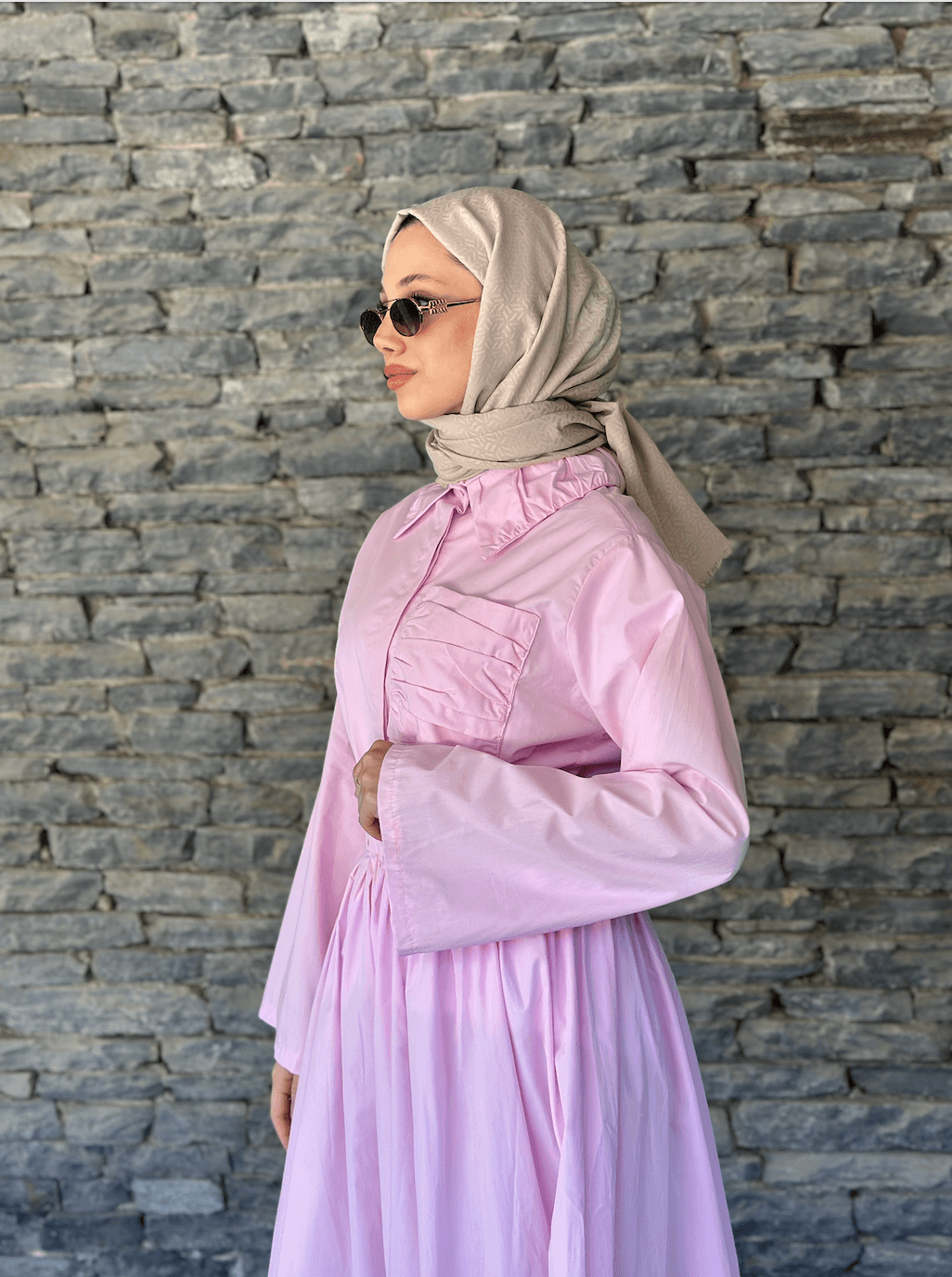 Seren Gömlek Etek Takım - Pembe