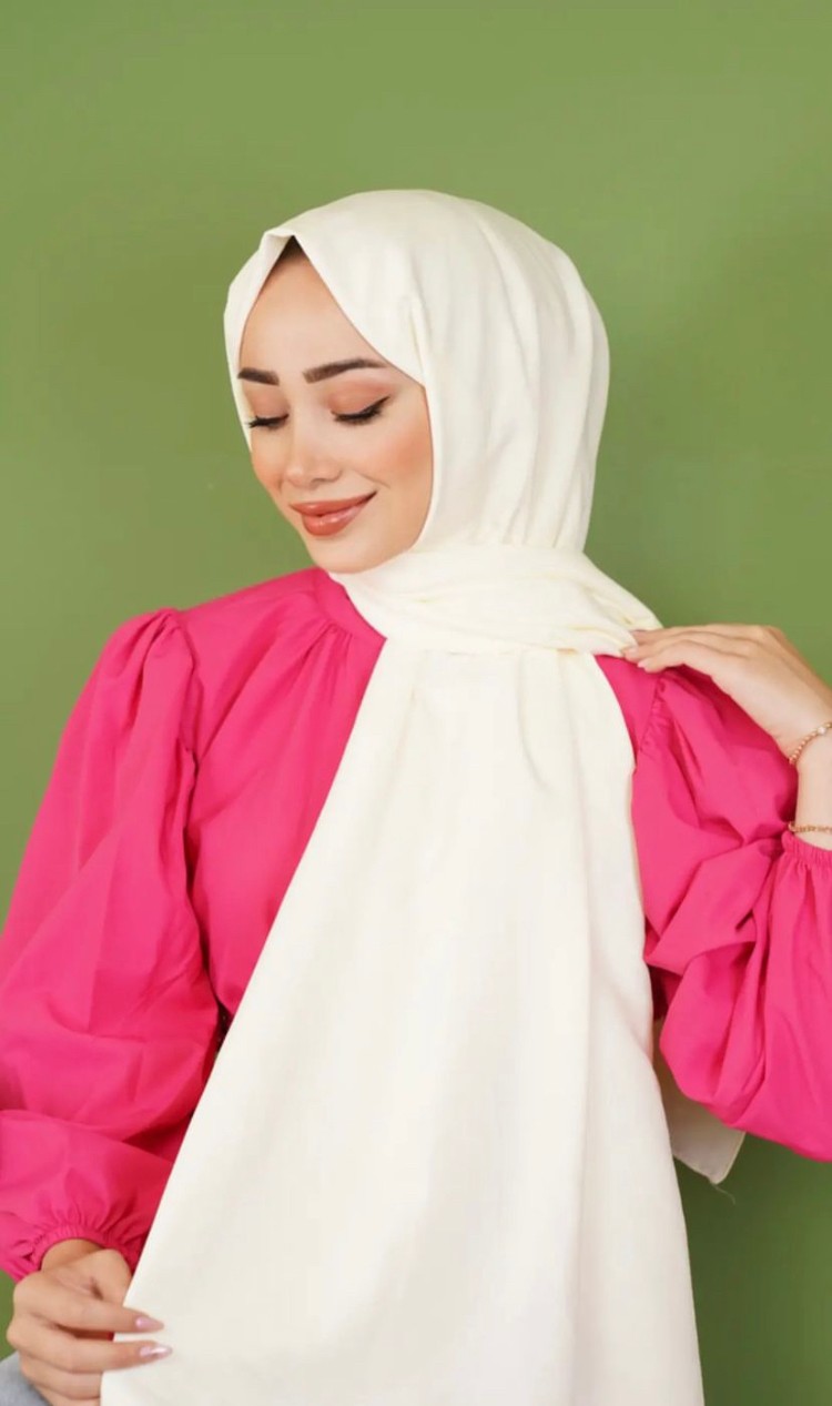 Cotton Jazz Scarf - Cream