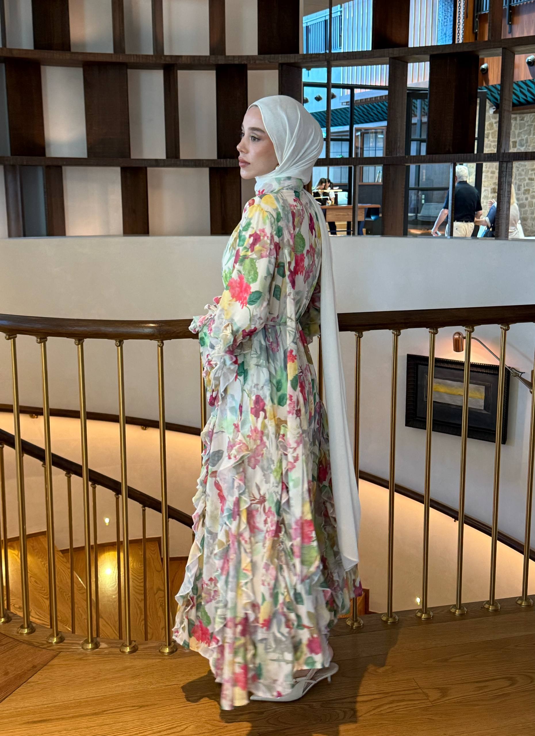 Flora Şifon Elbise