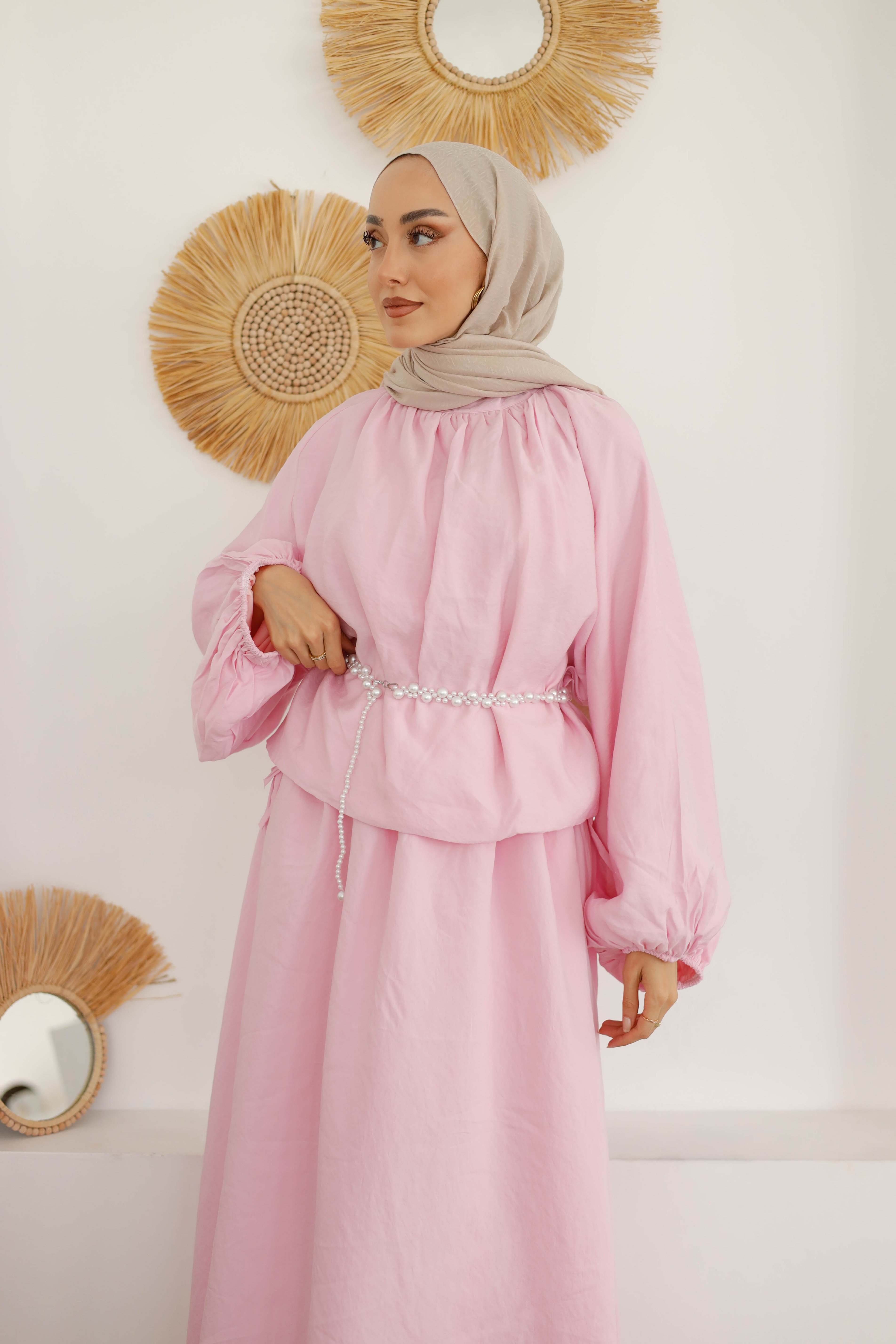 Dream Soft Bluz Etek Takım - Pembe