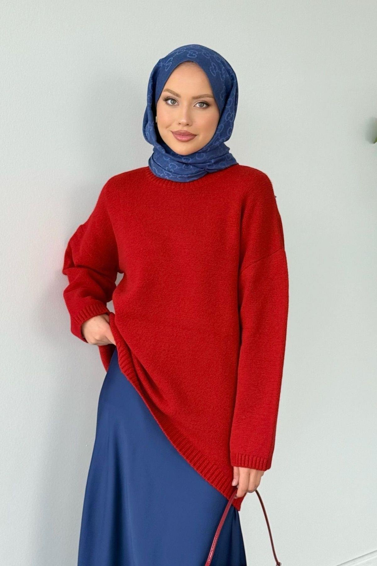 Hazel Knit Sweater - Red