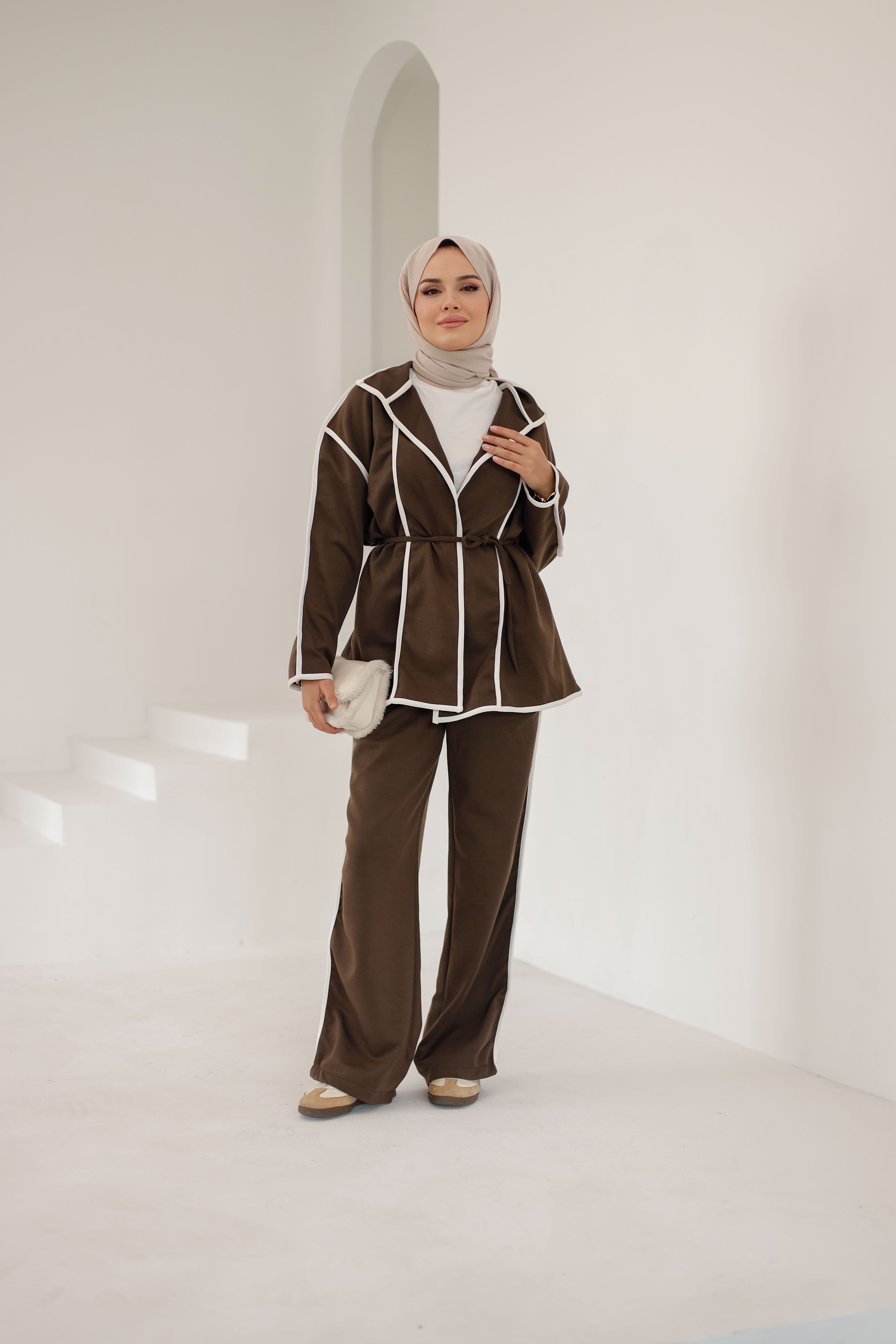 Piped Jacket & Pants Set