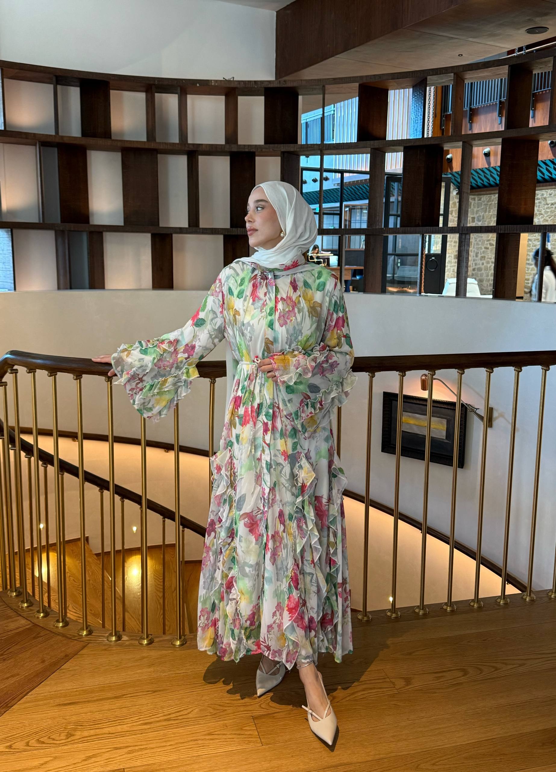 Flora Şifon Elbise