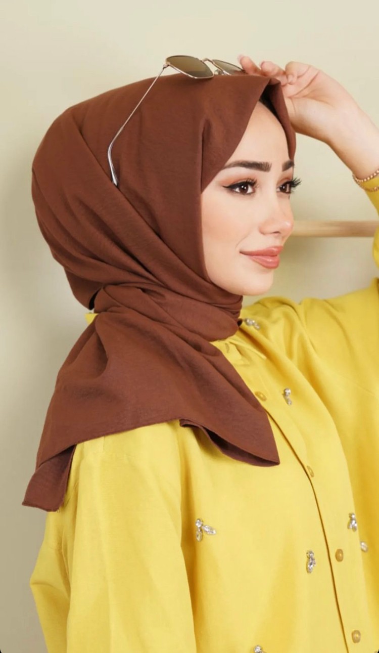 Cotton Jazz Scarf - Brown