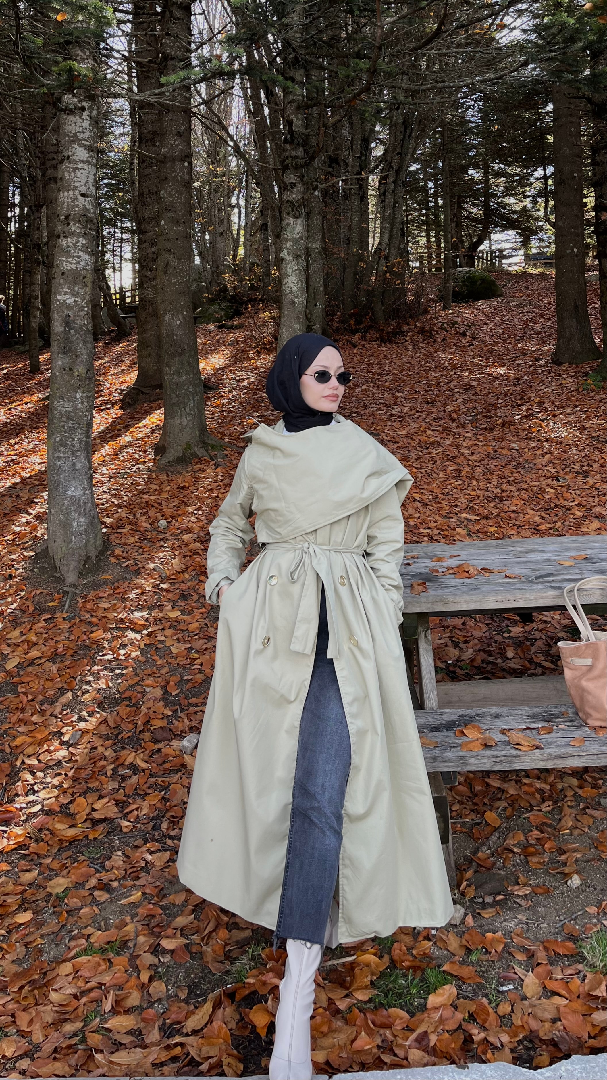 Atkılı Uzun Trençkot