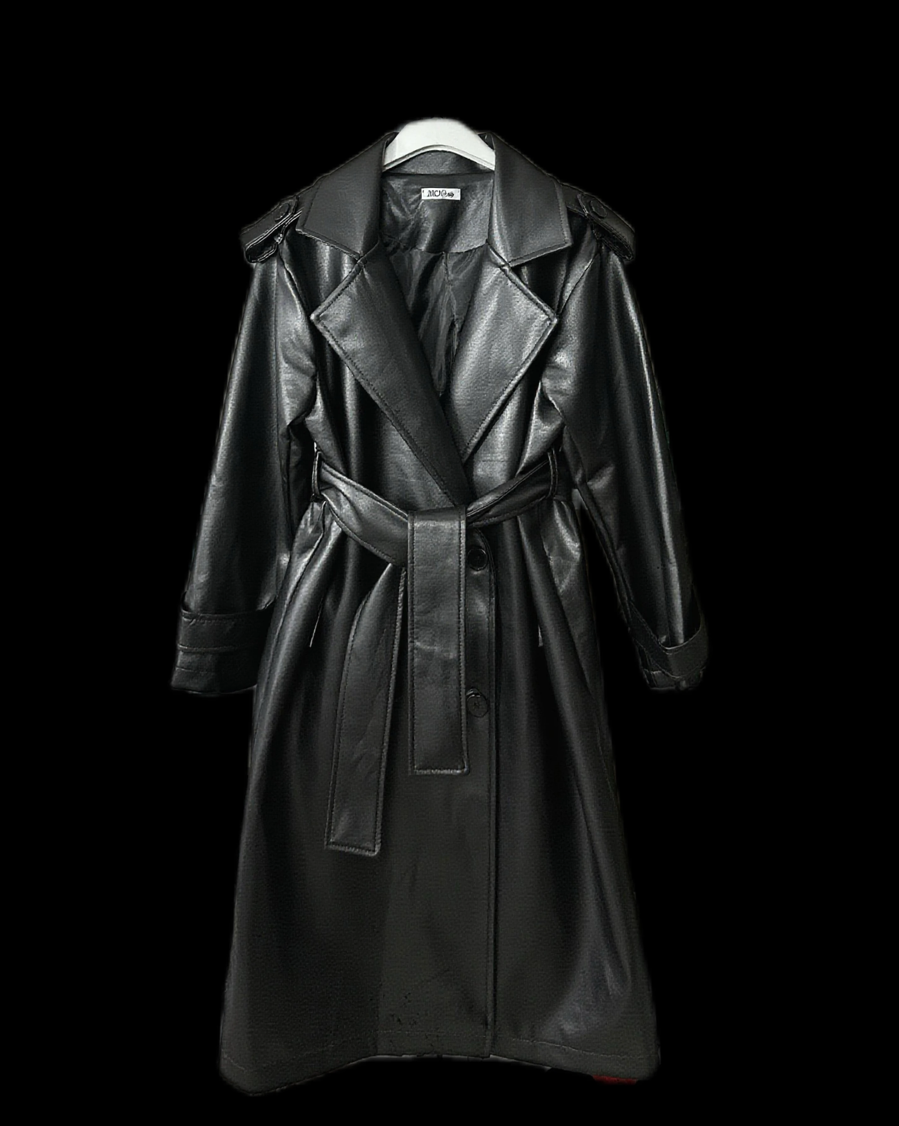 Astarlı Deri Trençkot