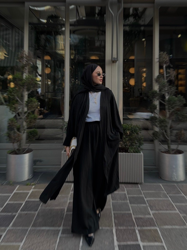 Ahsen Kimono Set - Black