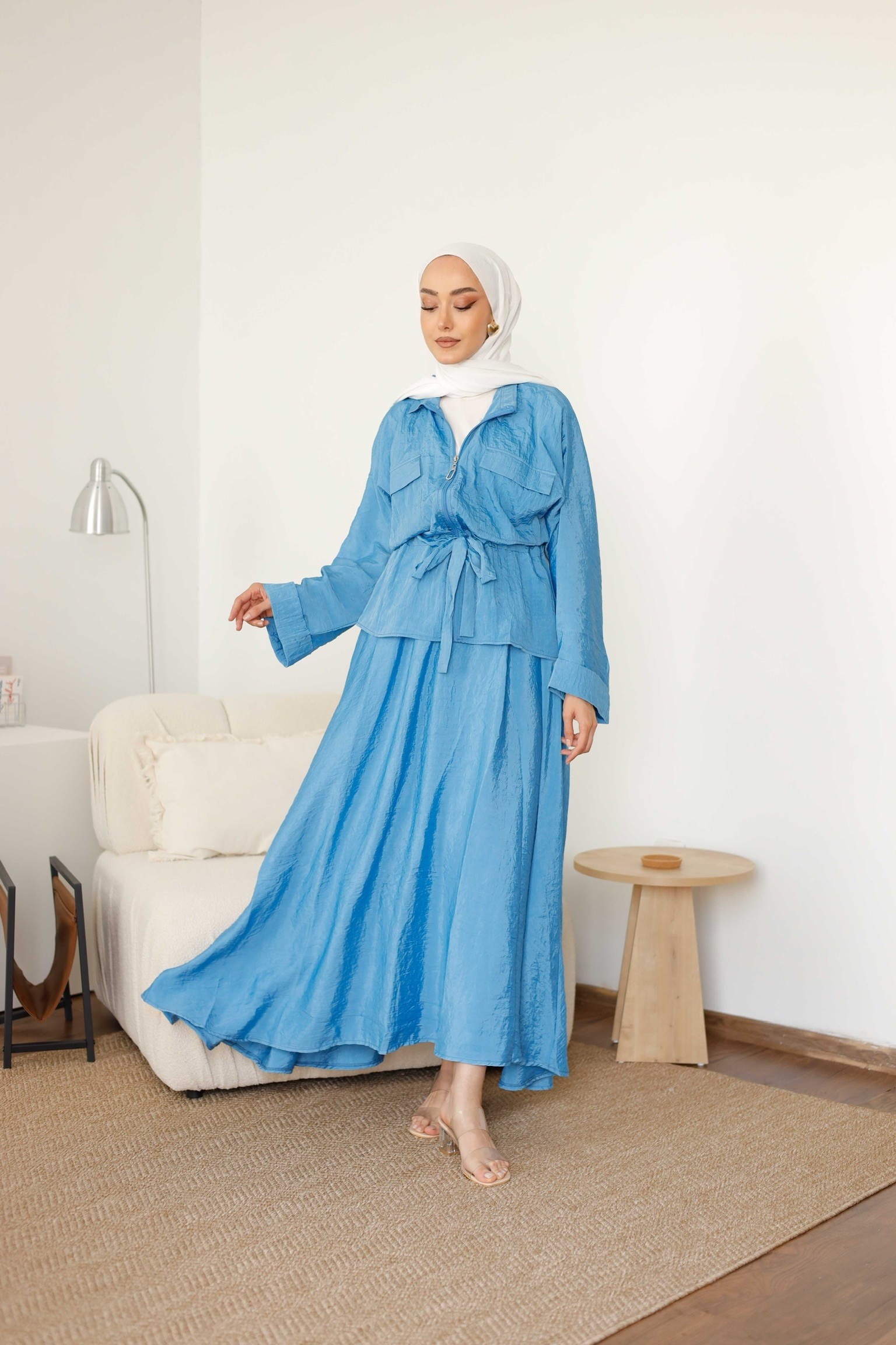 Aqua Bluz Etek Takım - Mavi