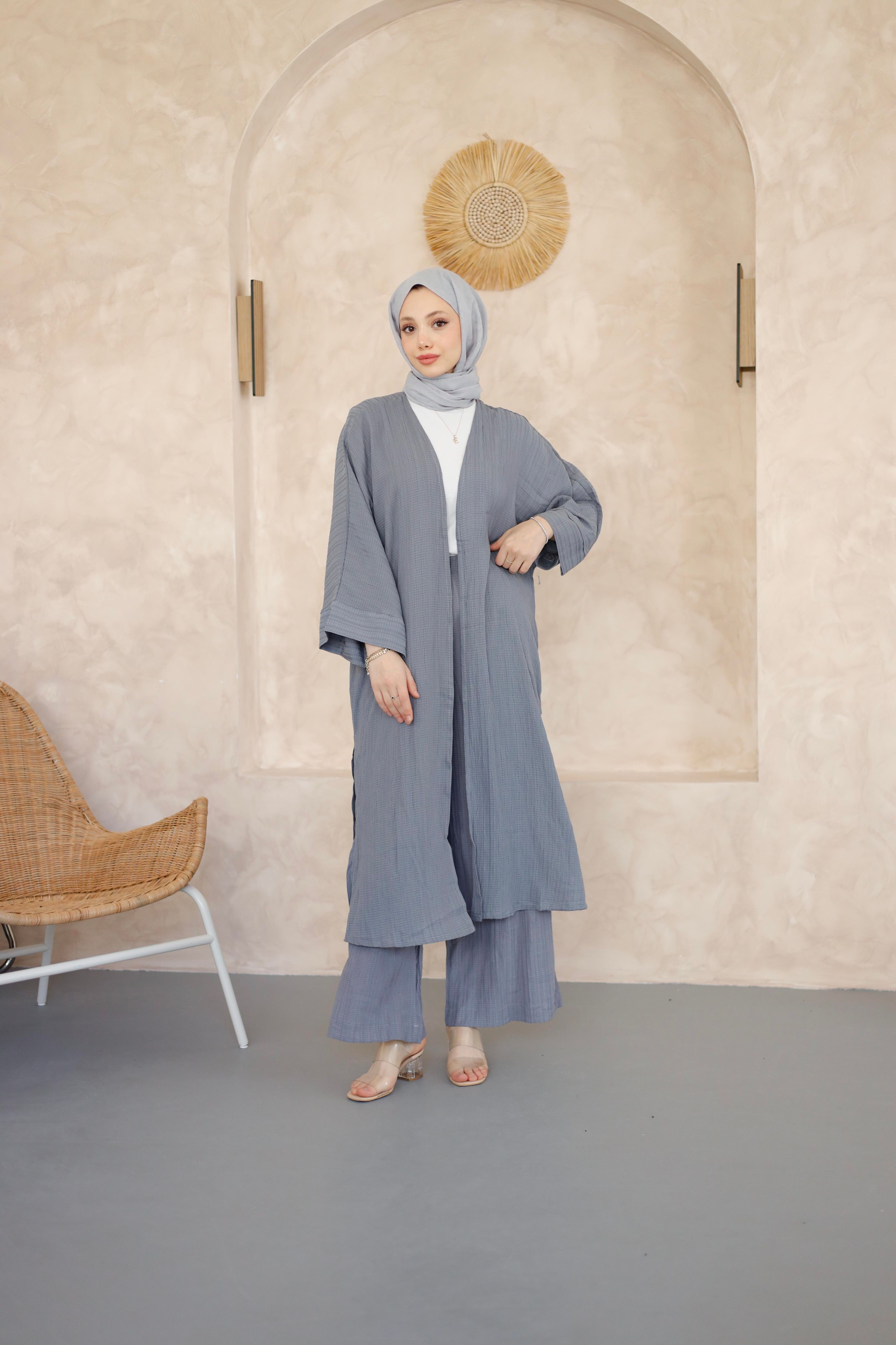 Ahsen Kimono Takım - Gri