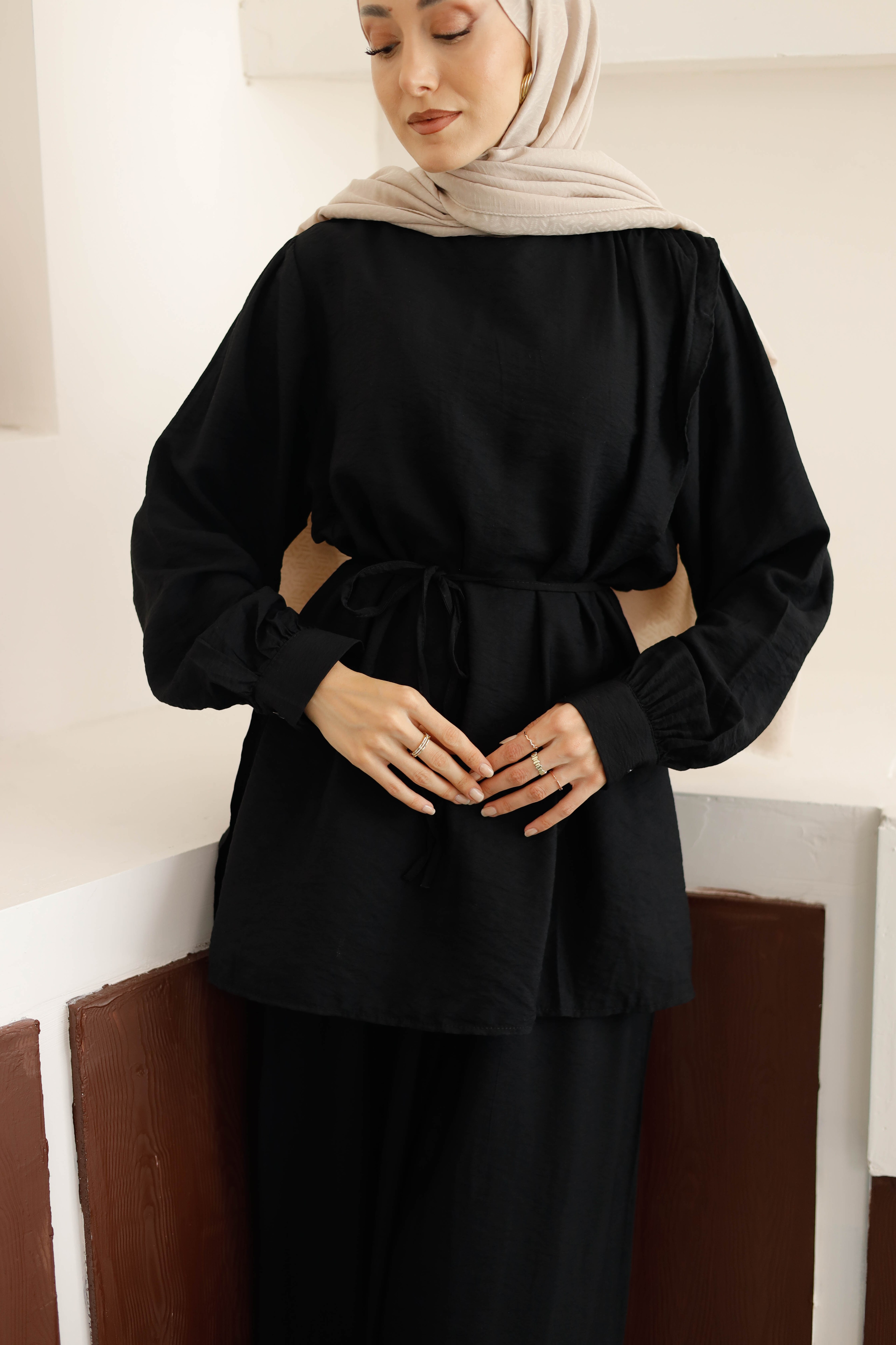 Asimetrik Tunik Pantolon Takım