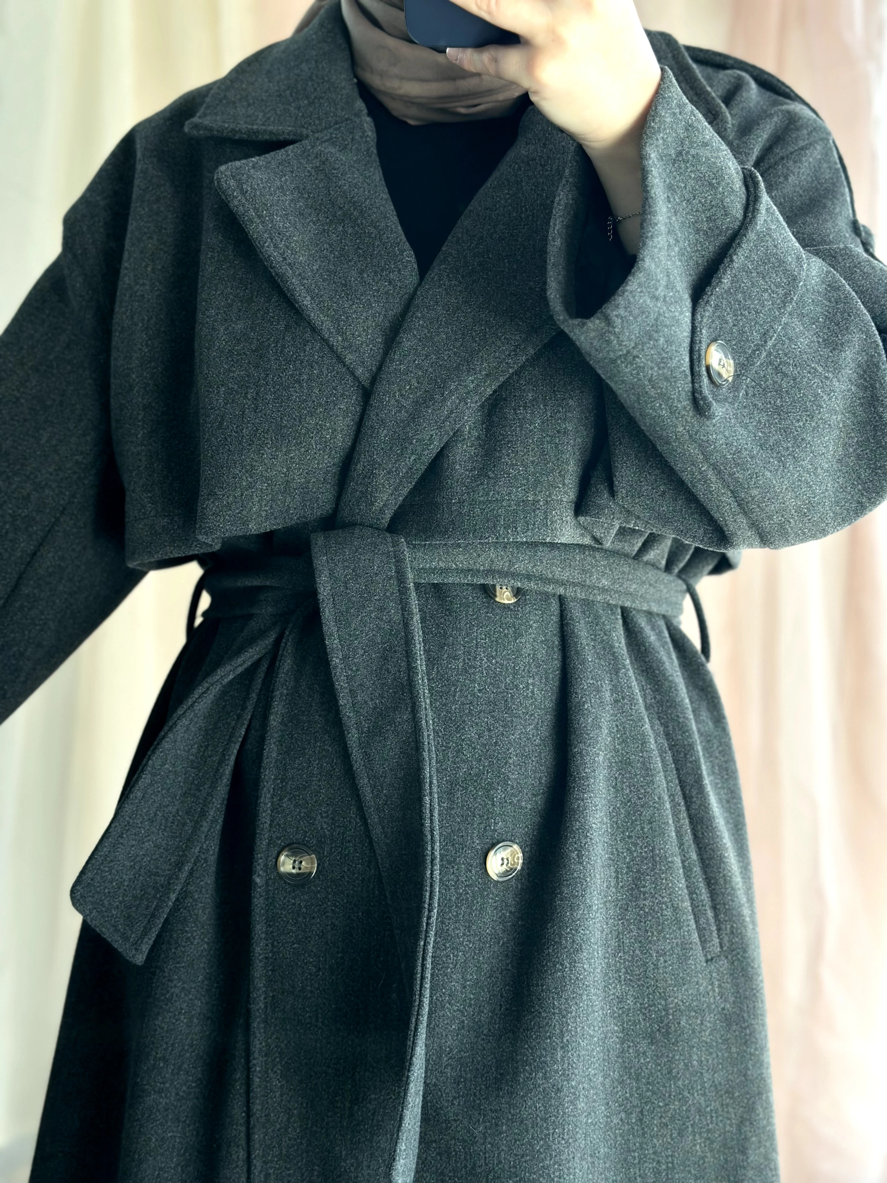 Apoletli Kaşe Kaban