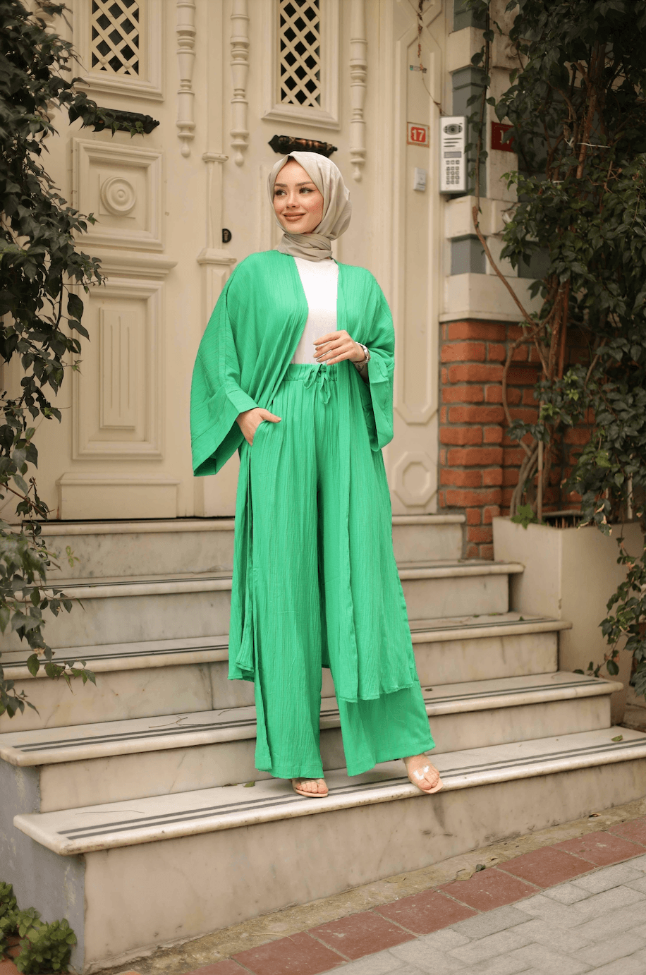 Ahsen Kimono Set - Green