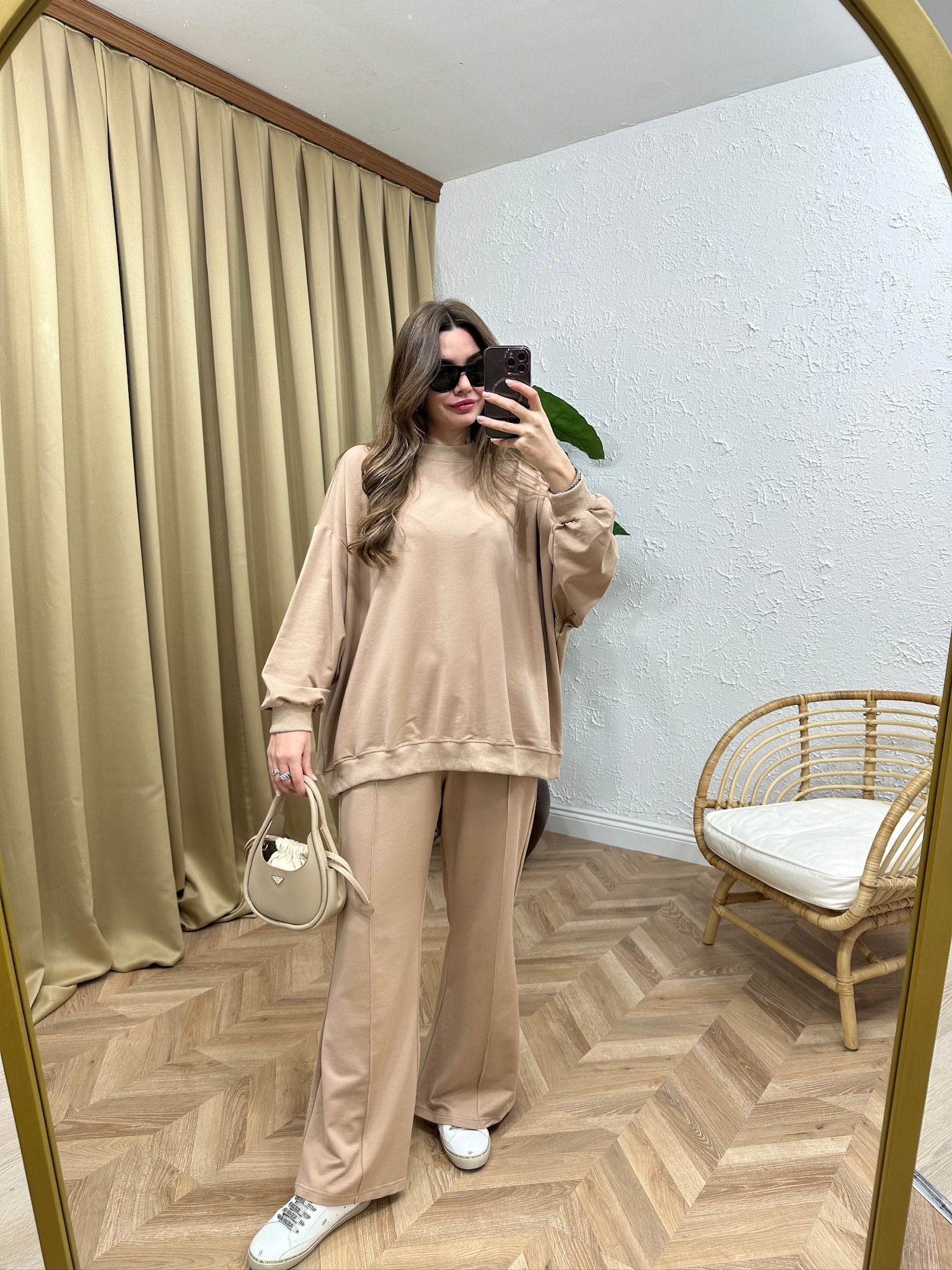 sweat pants suit - Camel