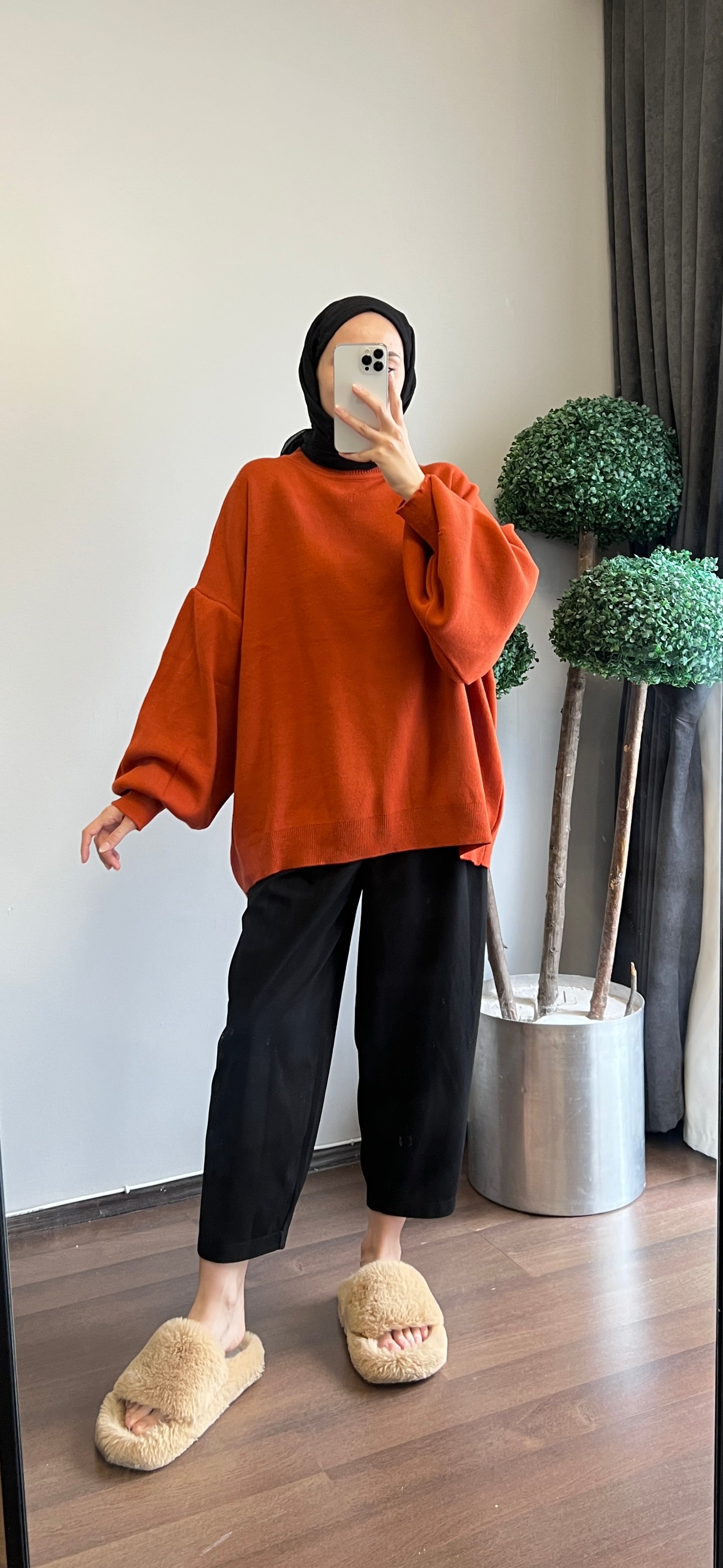 Bubble Sleeve Knit Sweater