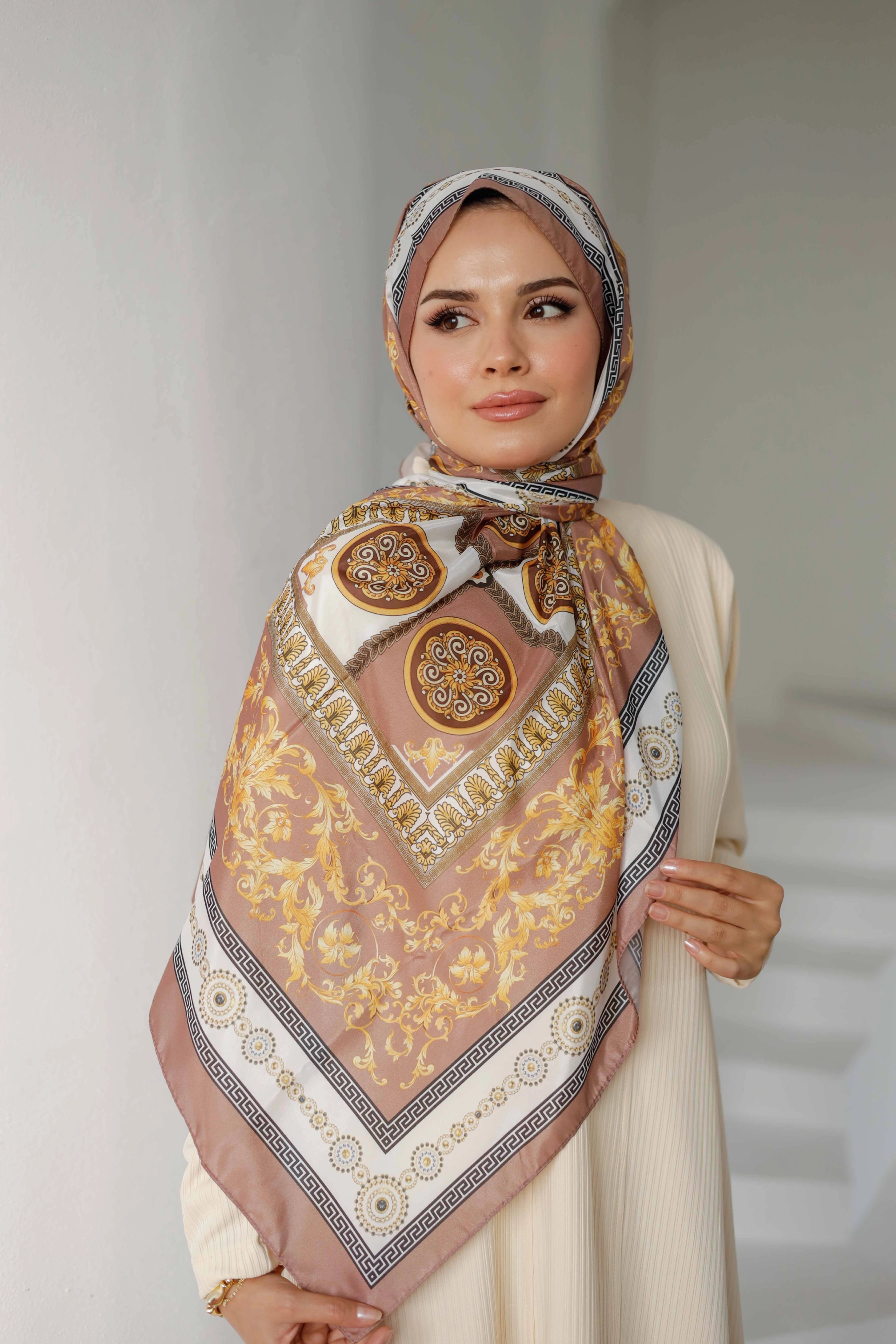 Retro Desen Soft Şal