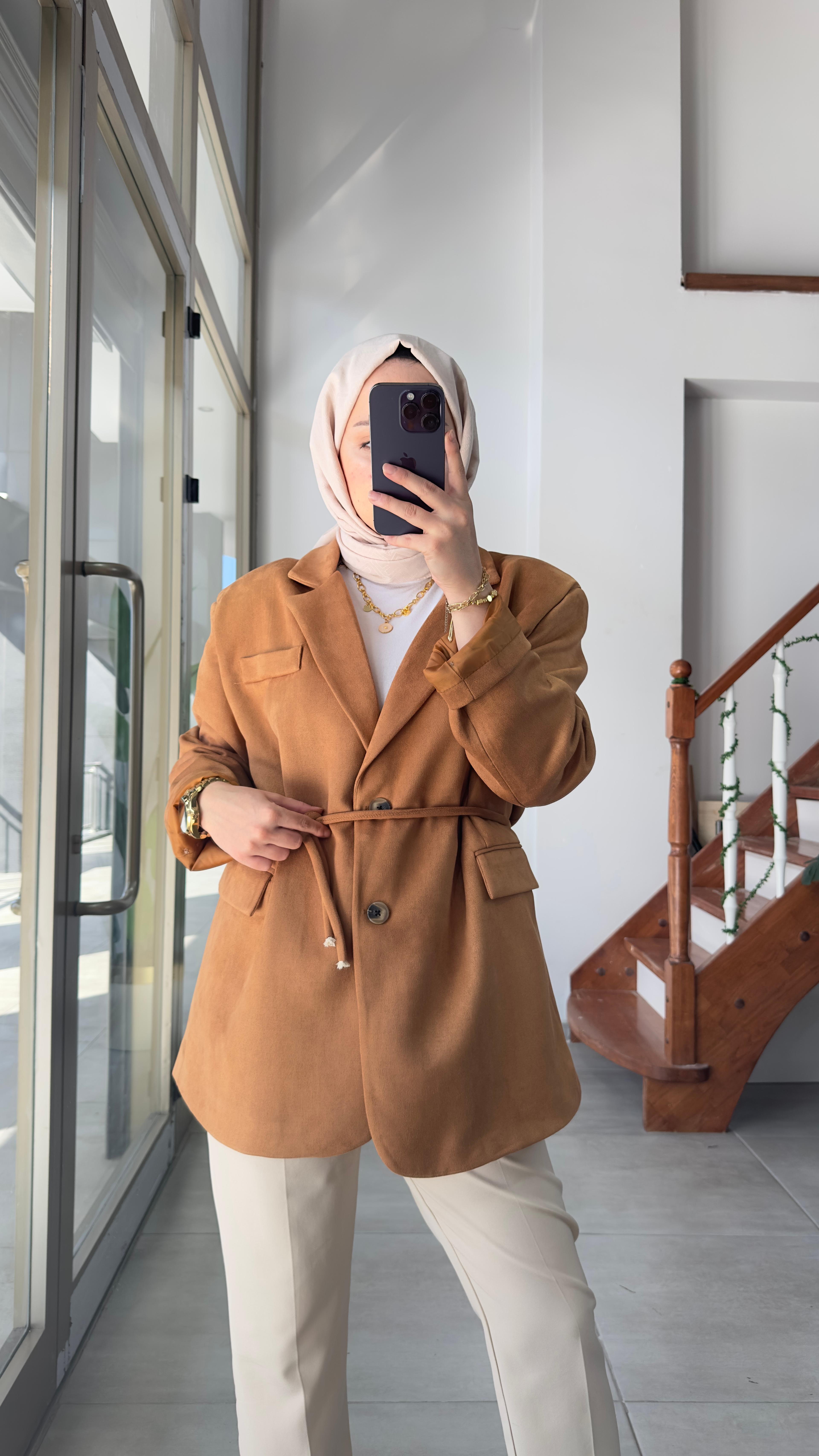 Süet Blazer Ceket