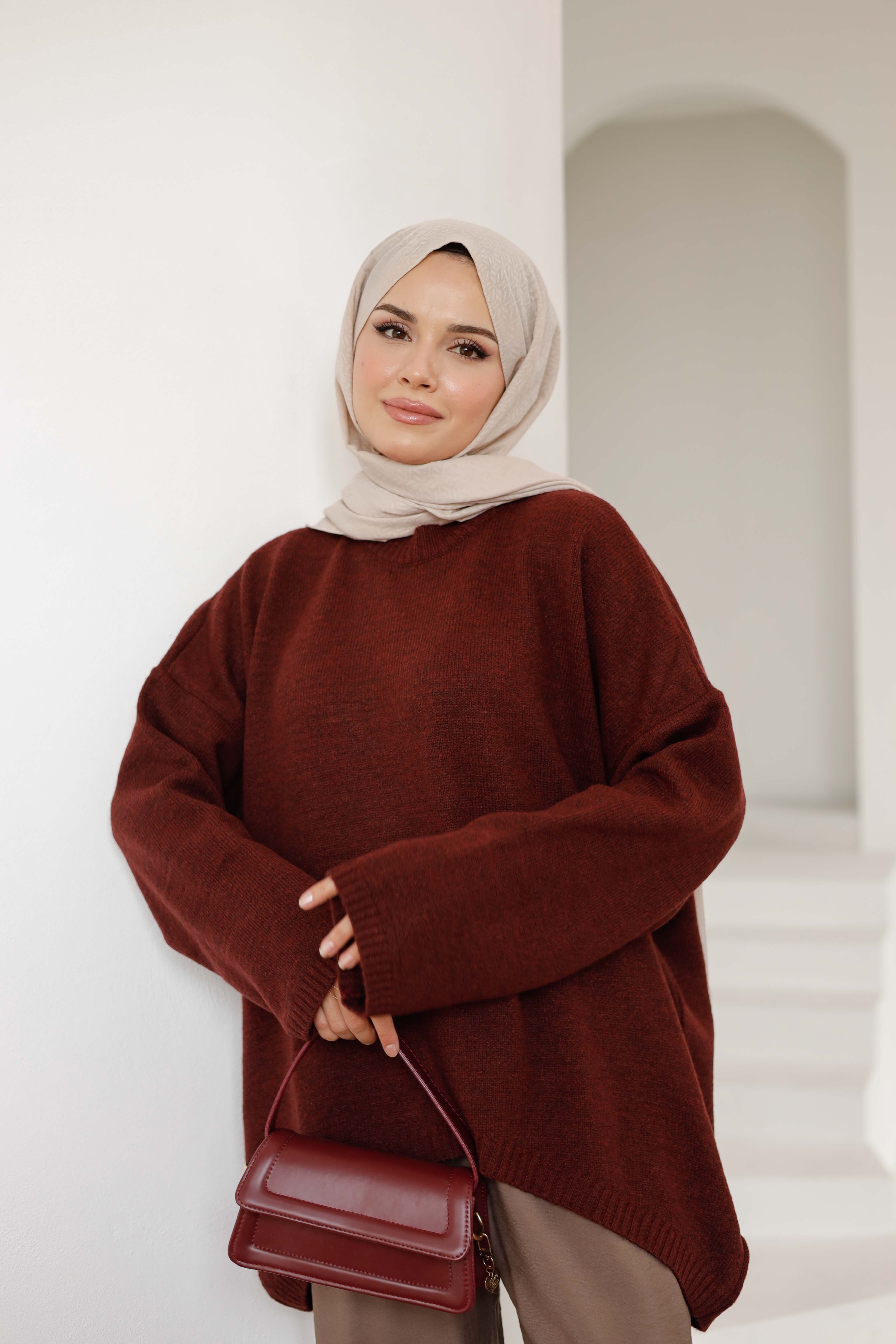 Hazel Knit Sweater - Red