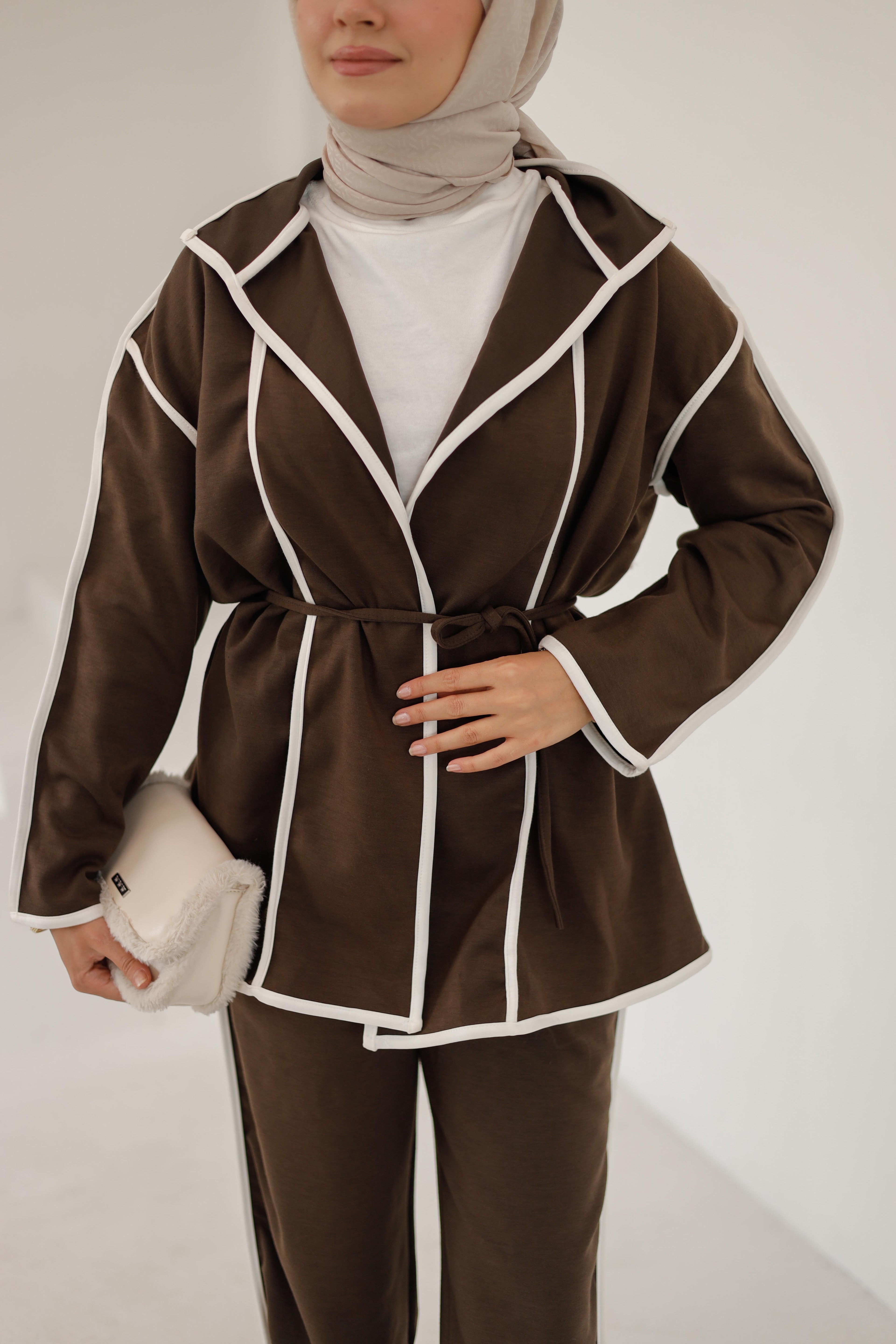 Piped Jacket & Pants Set